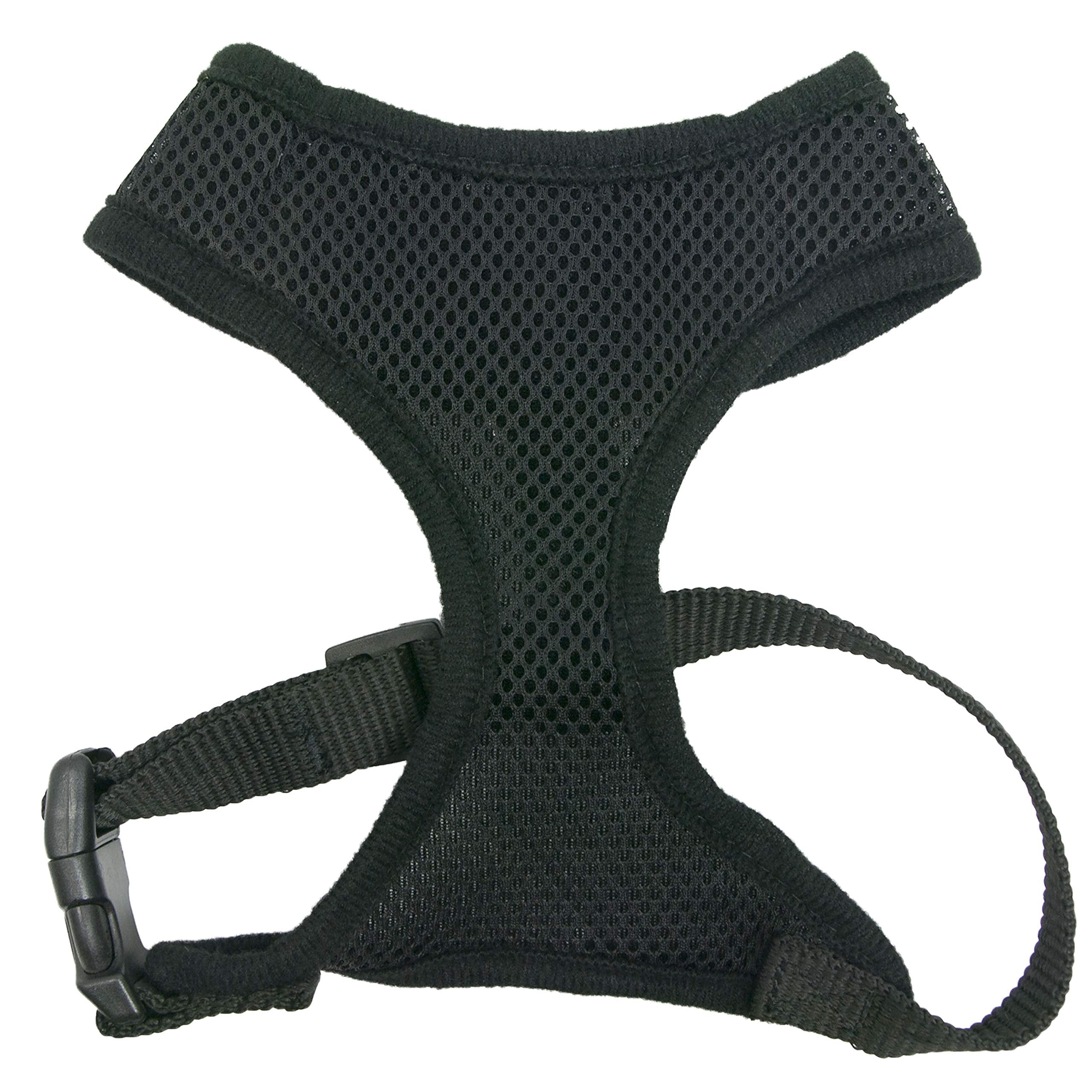 Four Paws No-Pull Dog Harness, Adjustable Soft Padded Air Mesh Vest, Medium, Black, Model 100203705