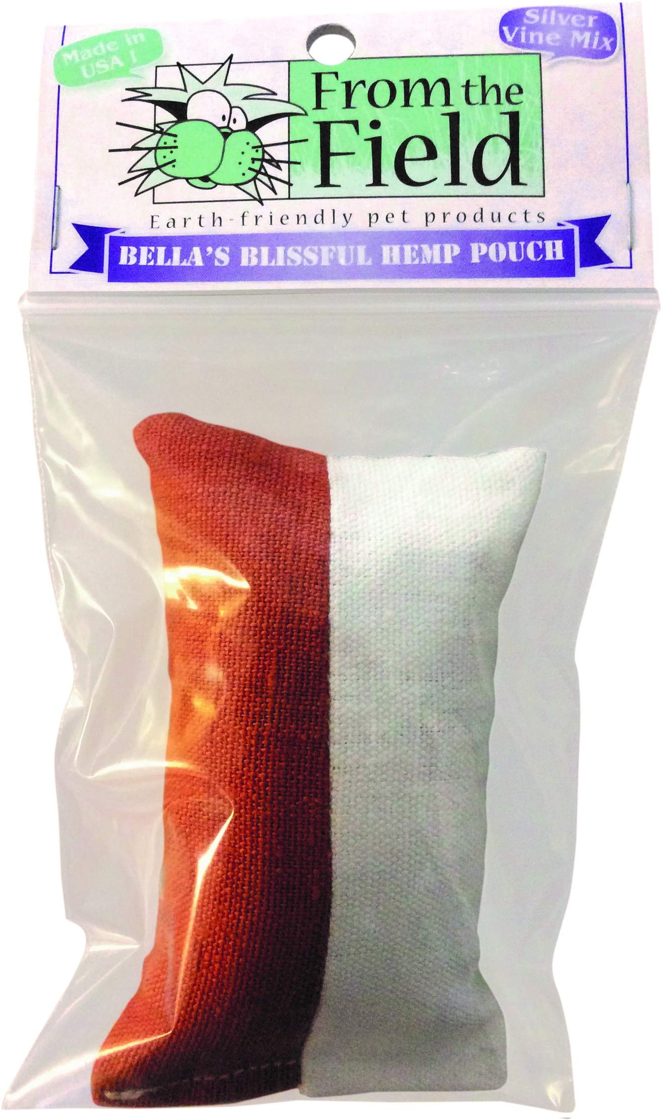 From The Field Bella'S Blissful Hemp Pouch Catnip Toy With Silver Vine