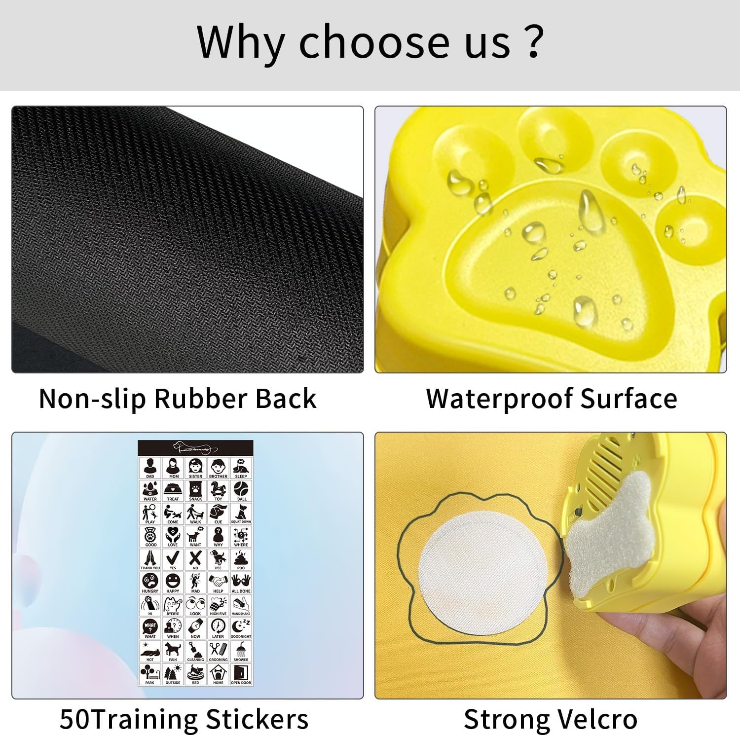 5 Pack Dog Buttons For Communication,Dog Speech Training Buzzer Set With Non-Slip Pad And 50 Training Stickers, Record And Playb