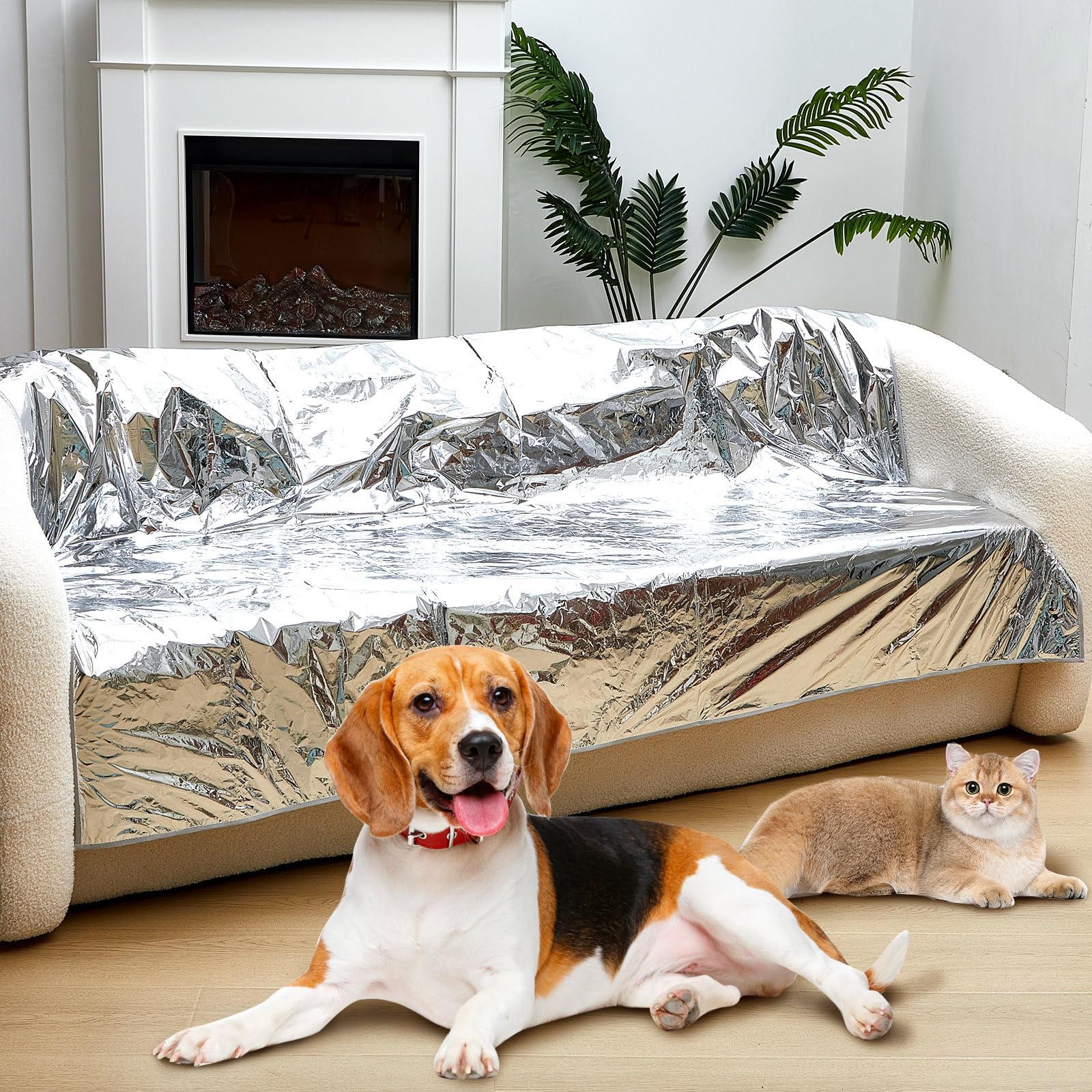 Kigley 1 Pcs Pet Deterrent Mat to Keep Dogs Off Couch, Non-Electric Cat & Dog Deterrent Mat Pain Free Couch Covers to Keep Pets 