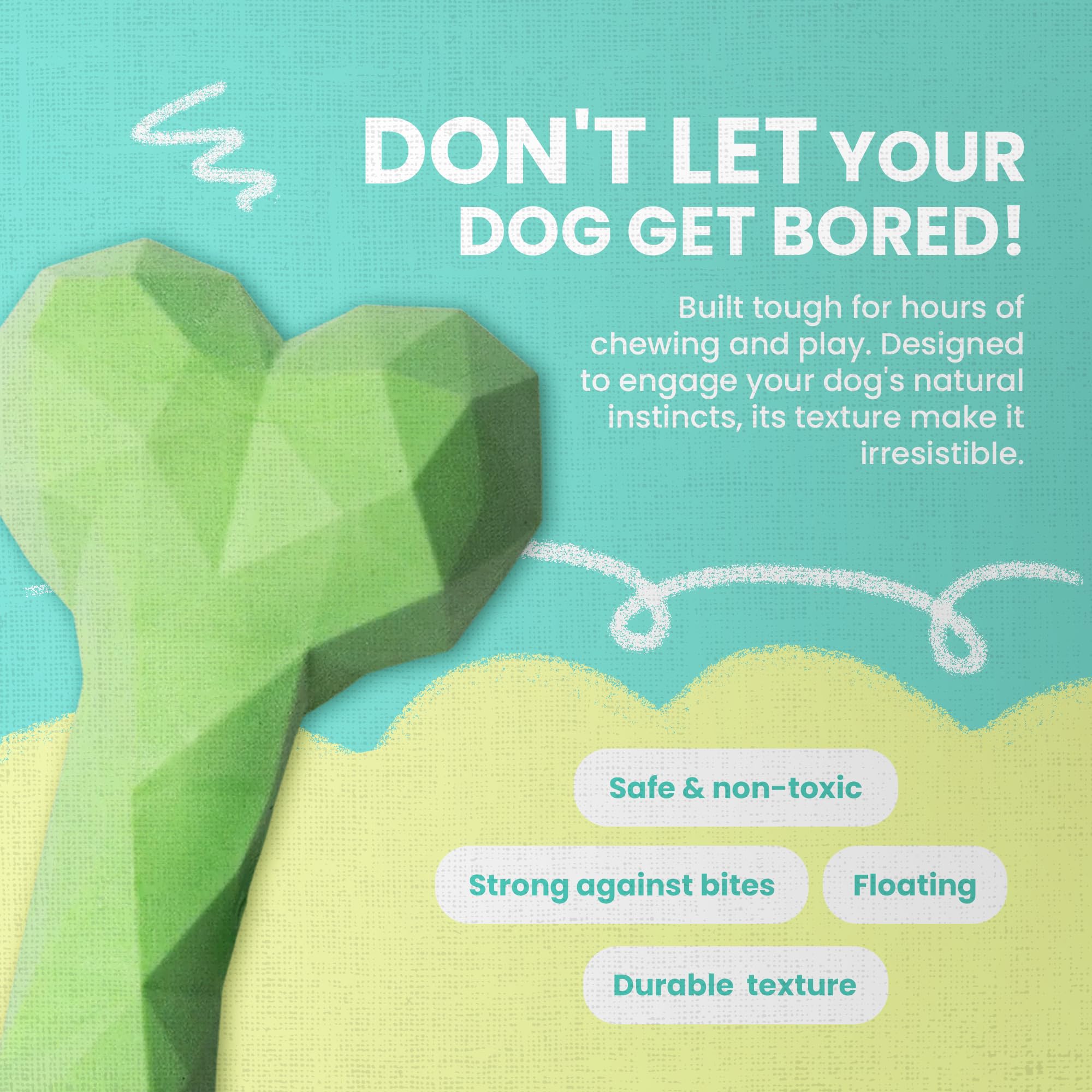 Snugarooz Snugz Craft Dog Toy – Green - 6.5 Inch Durable Chew Toy For Dogs - Eco Friendly - Aids Dental Health - Ideal For Small Dogs & Puppies