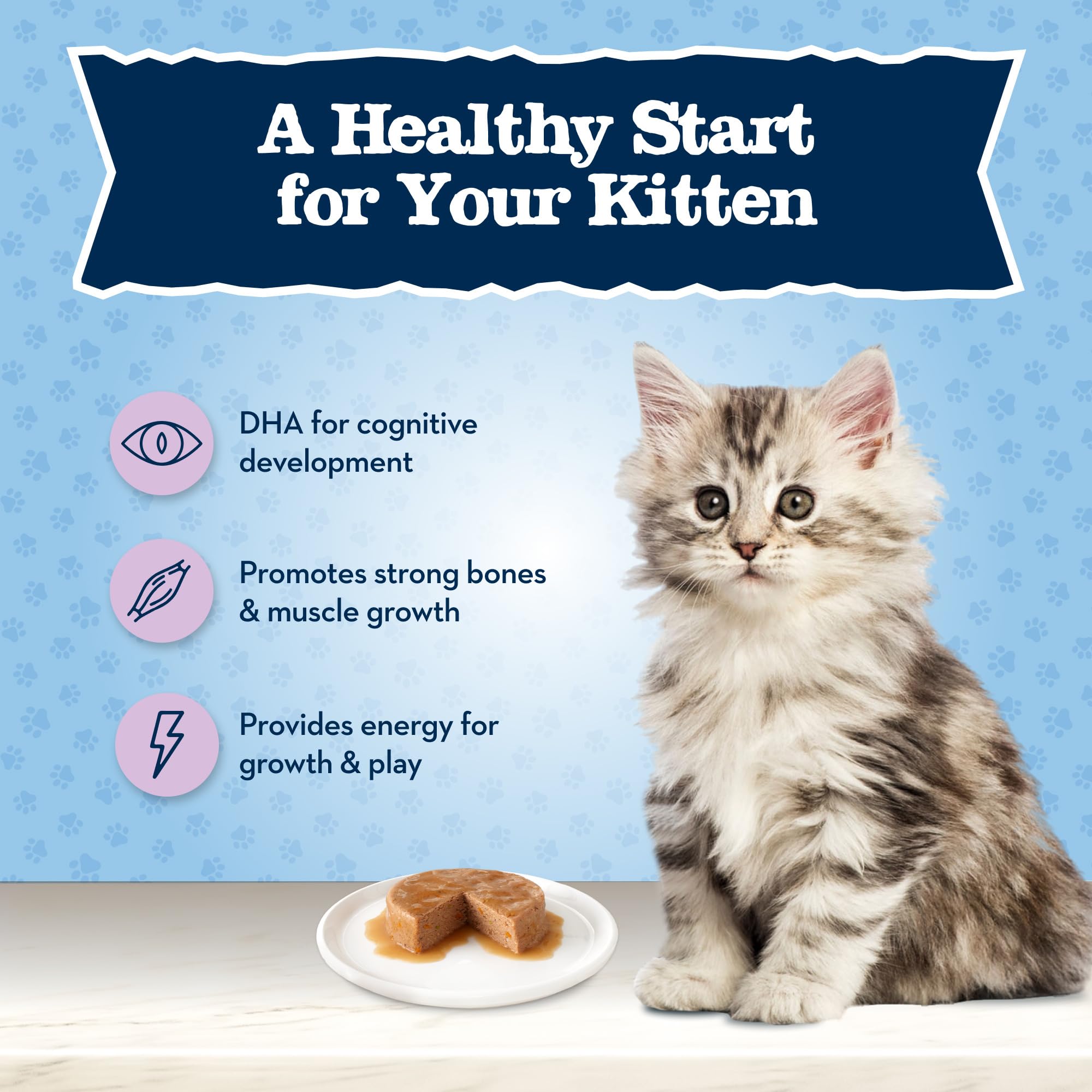 Blue Buffalo Baby BLUE Natural Kitten Dry Cat Food, Healthy Growth Formula with DHA, Chicken and Brown Rice Recipe, 2-lb. Bag