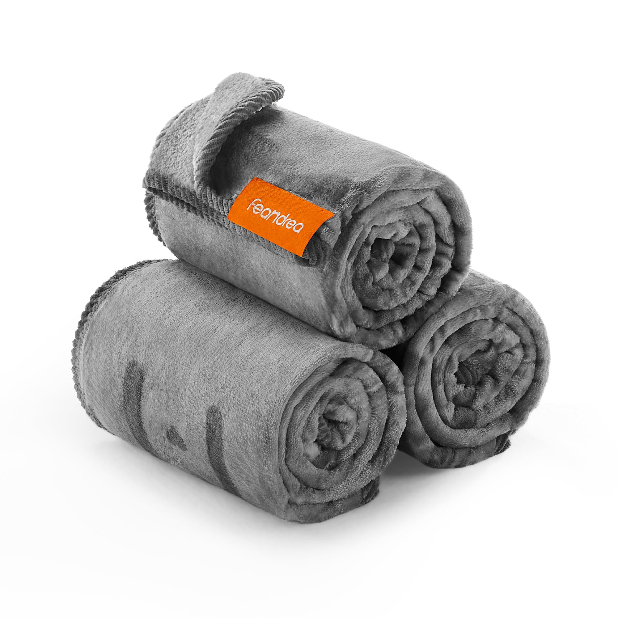 Feandrea Pet Blankets, Pack of 3, Washable Cat Blanket, M, 102 x 73 cm, for Miniature and Small Dogs, Flannel Dog Sofa Blanket, 