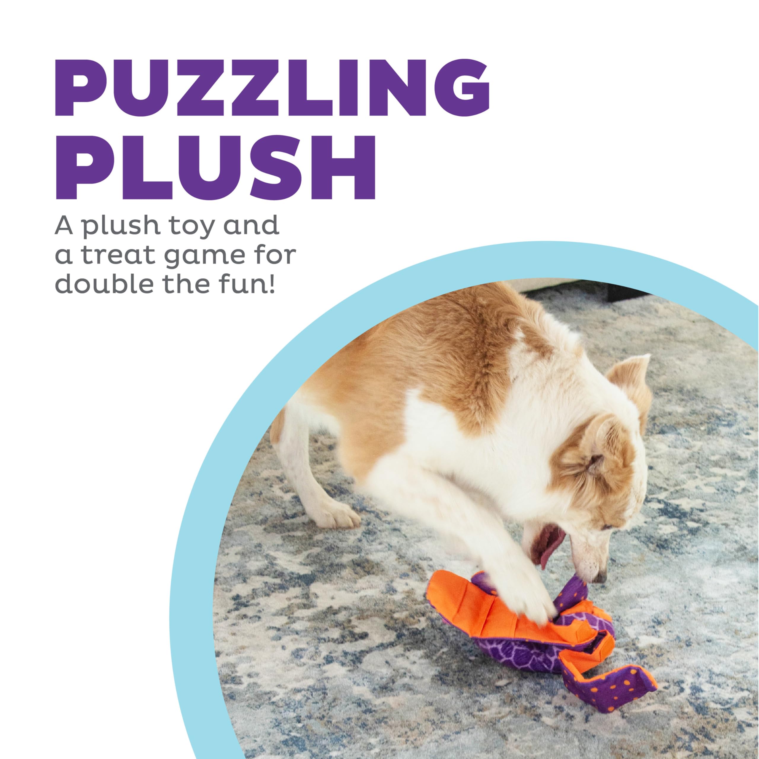 Outward Hound By Nina Ottosson Silly Legz Interactive Plush Dog Puzzle Dog Enrichment Toys, Plush, Floppy, Long, Giraffe, Purple