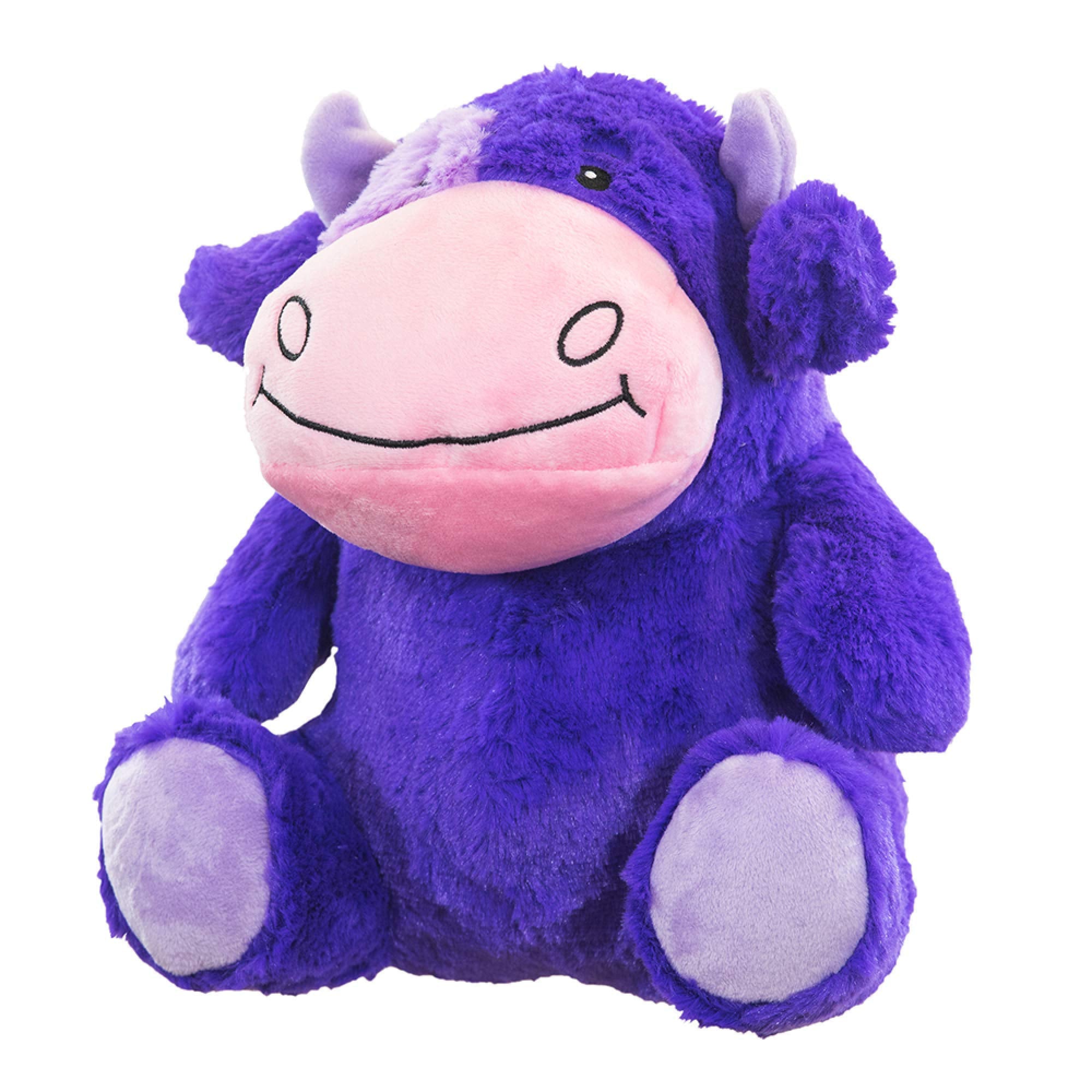 Hero  Chuckles Purple Cow Plush Dog Toy  Dog Squeaky Toys  Durable Stuffed Animal With 3 In 1 Squeaker
