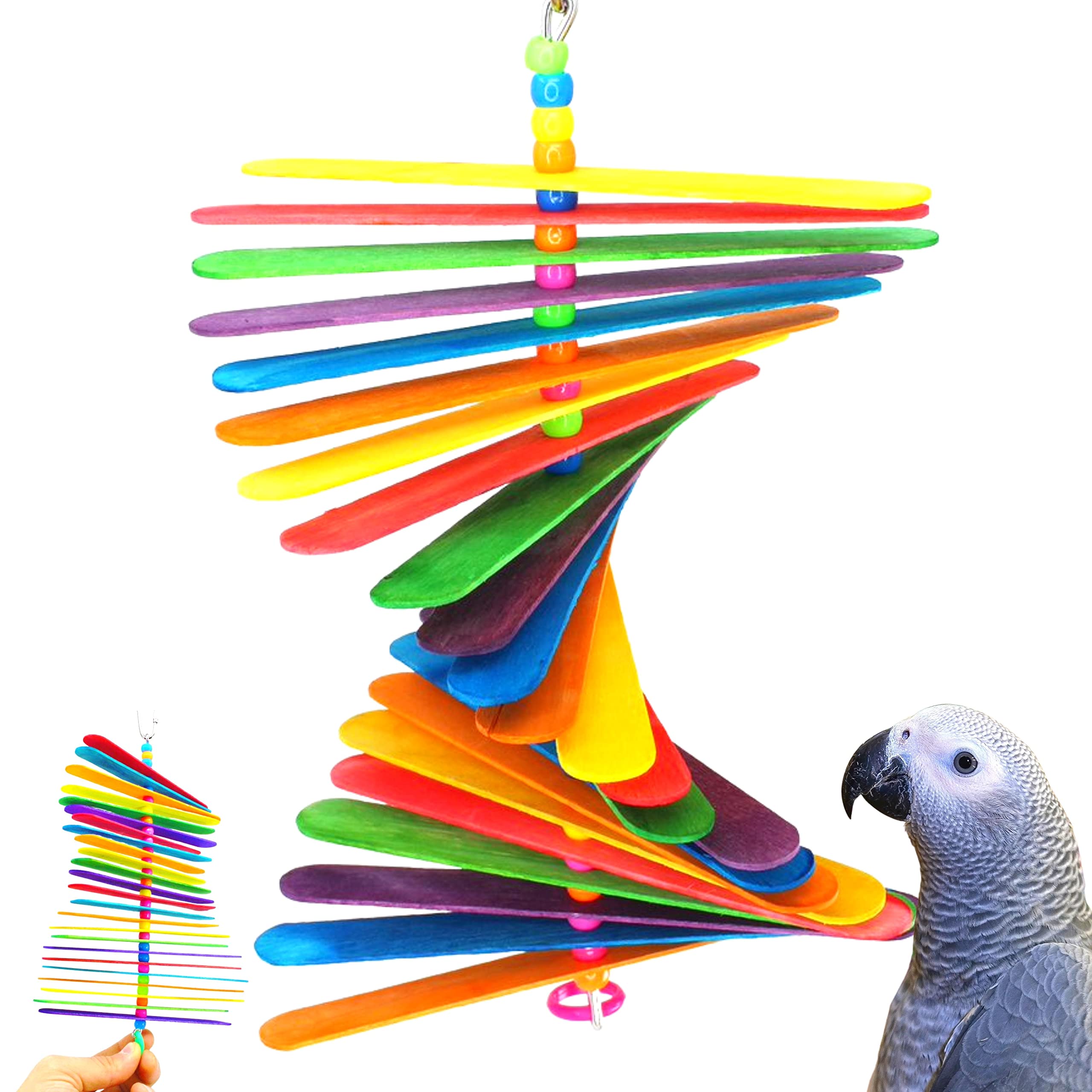 Bonka Bird Toys 867 Big Stick 9.50' X 6', Medium Parrot Chew Cage Toy, Conure, Quaker, Pionus, And Similar