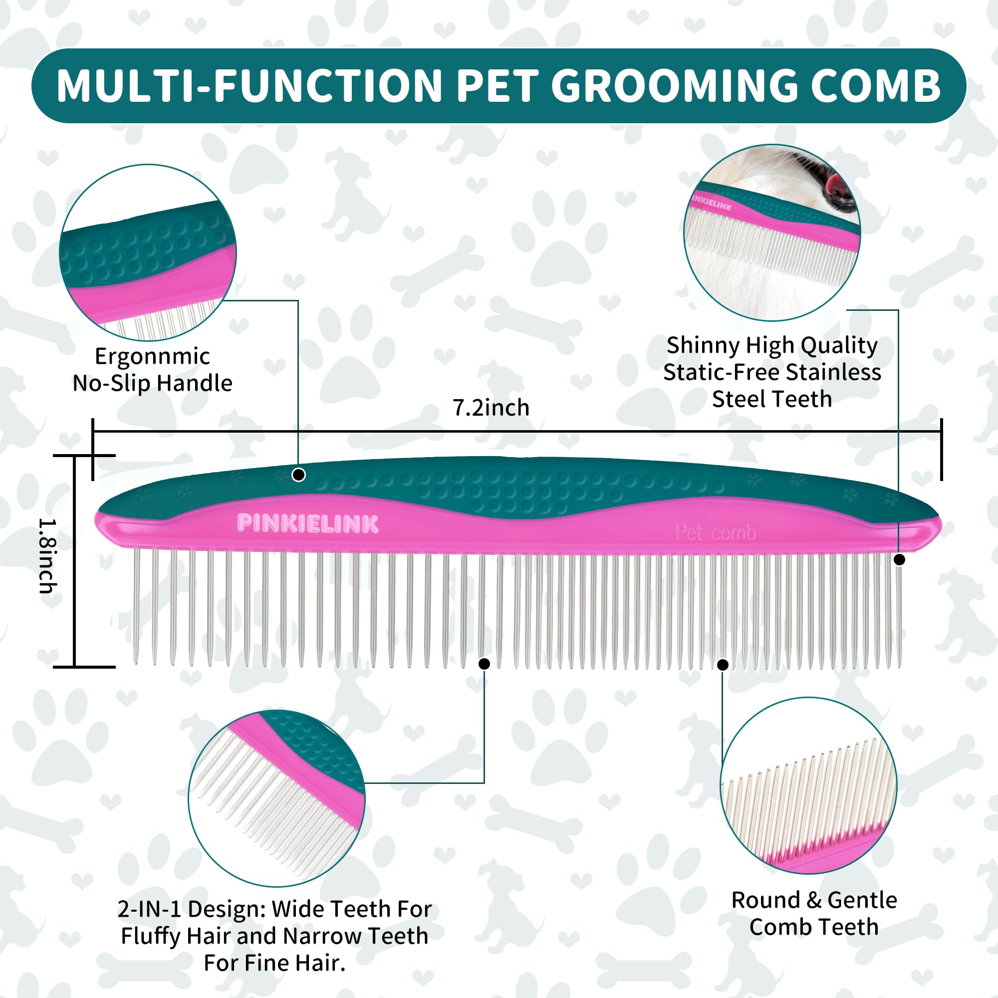 Pet Grooming Scissors Kit, Dog Grooming Shears With Stainless Steel Rounded Tip Blades For Safe Fur Trimming For Dog, Cat, Inclu