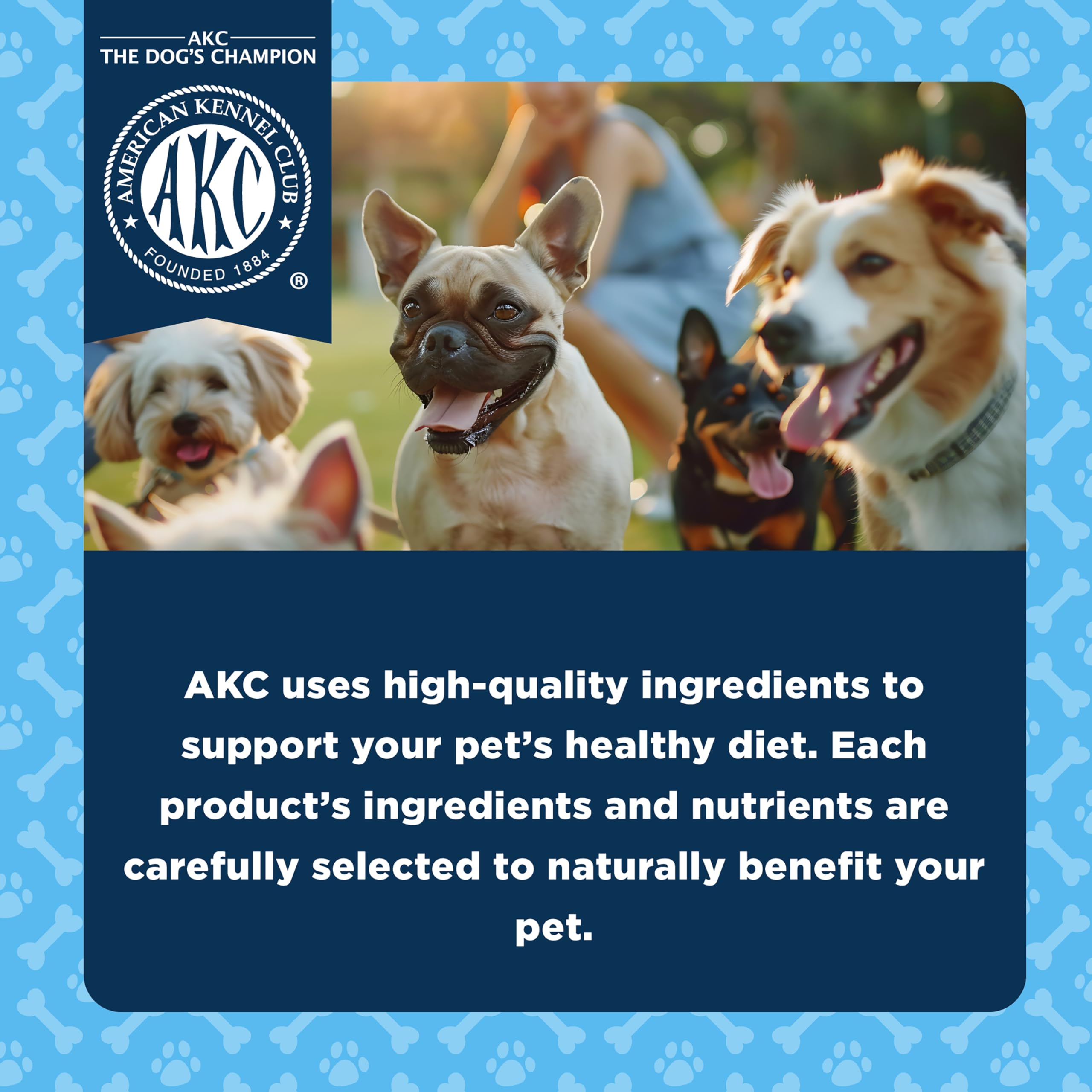 American Kennel Club Dentacare Yogurt and Peanut Butter Dental Dog Treats, Naturally Flavored, Good for Dog Dental Health, 20 Co