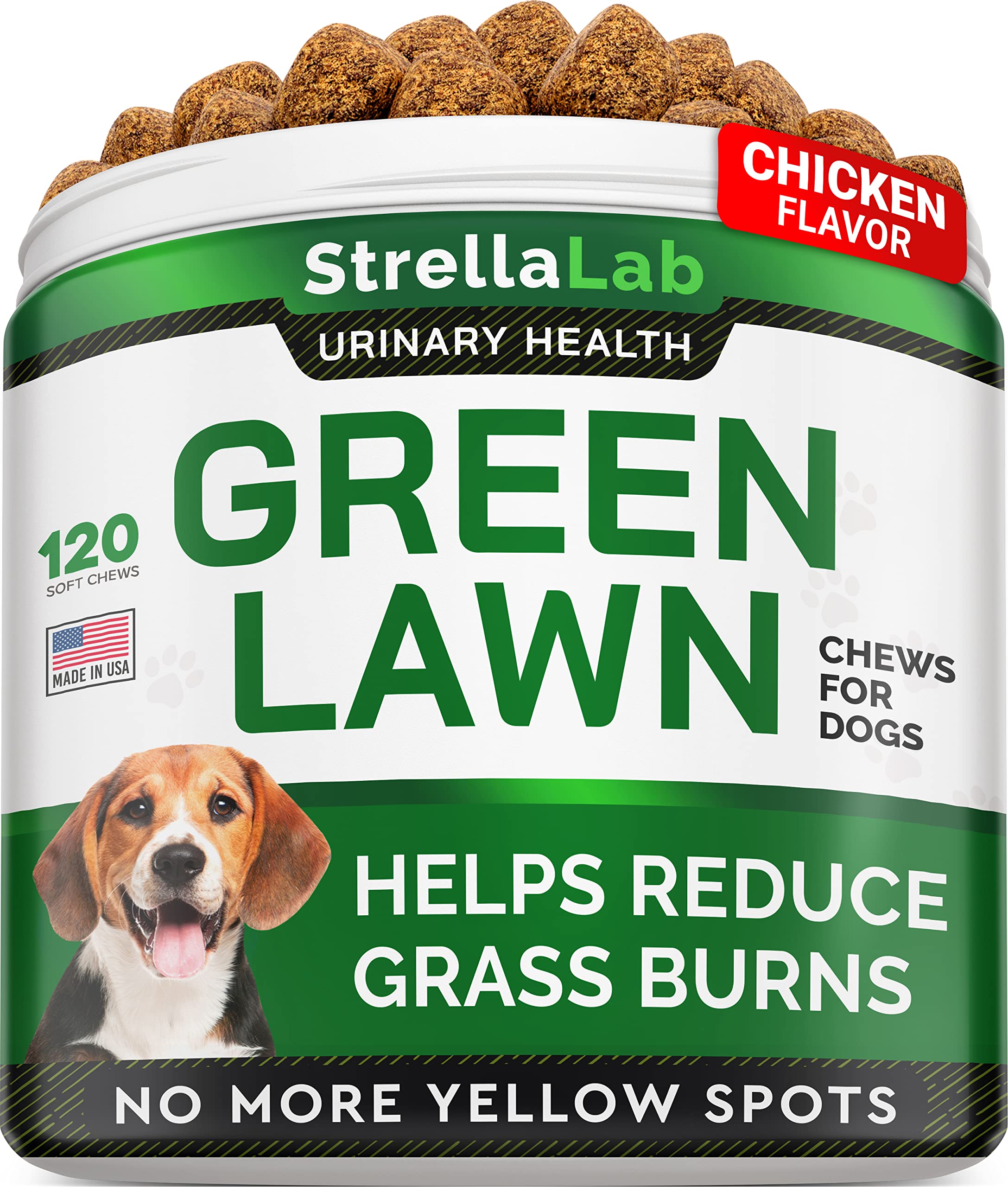 Grass Burn Spot Chews for Dogs - Dog Urine Neutralizer for Lawn - Dog Pee Lawn Spot Saver - Natural Treatment Caused by Dog Urin