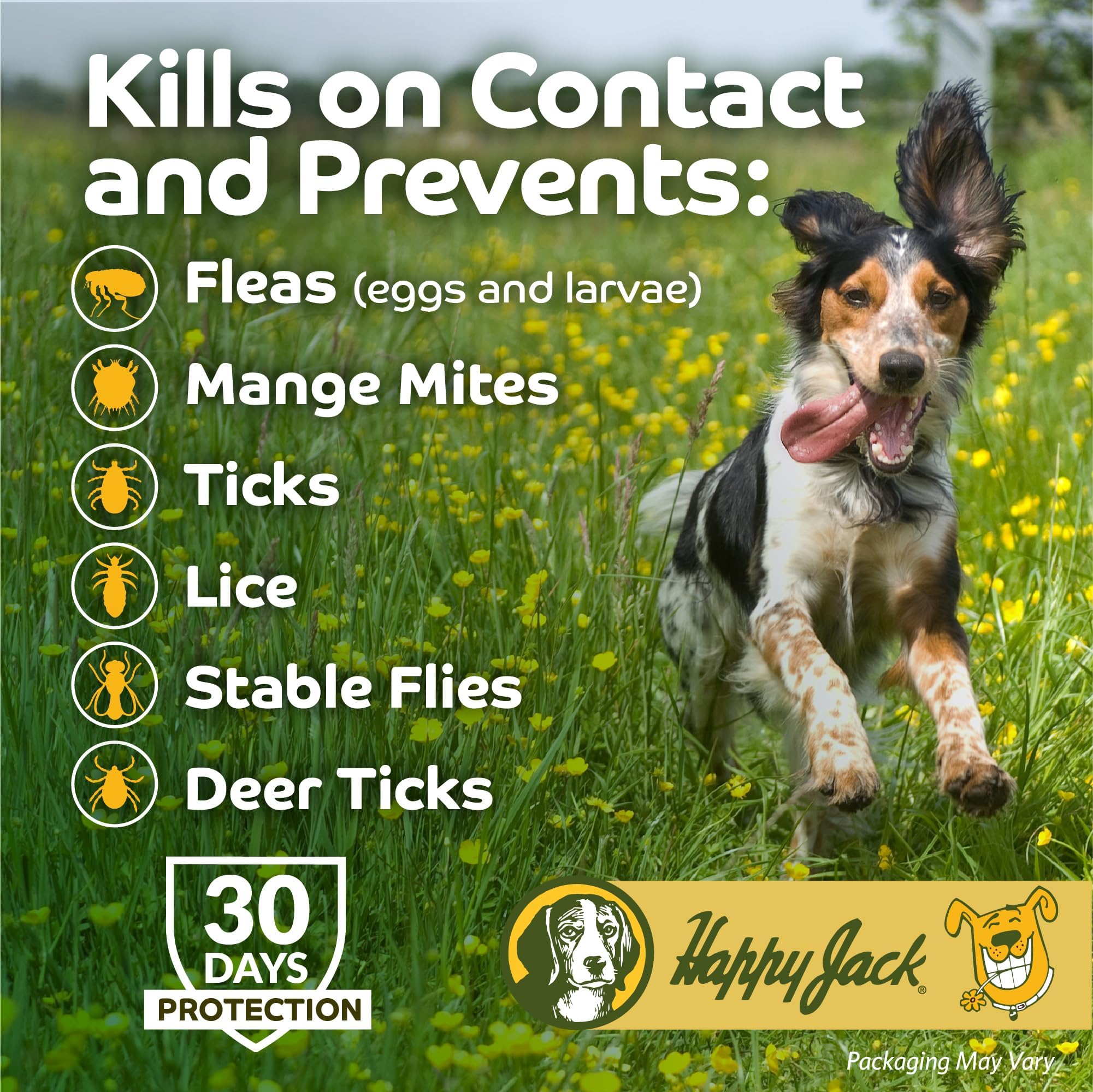 Happy Jack Kennel Dip Dog Flea and Tick Treatment & Prevention, Made in USA, Spray Yard & Home 30-Day Control, Kills Fleas, Tick