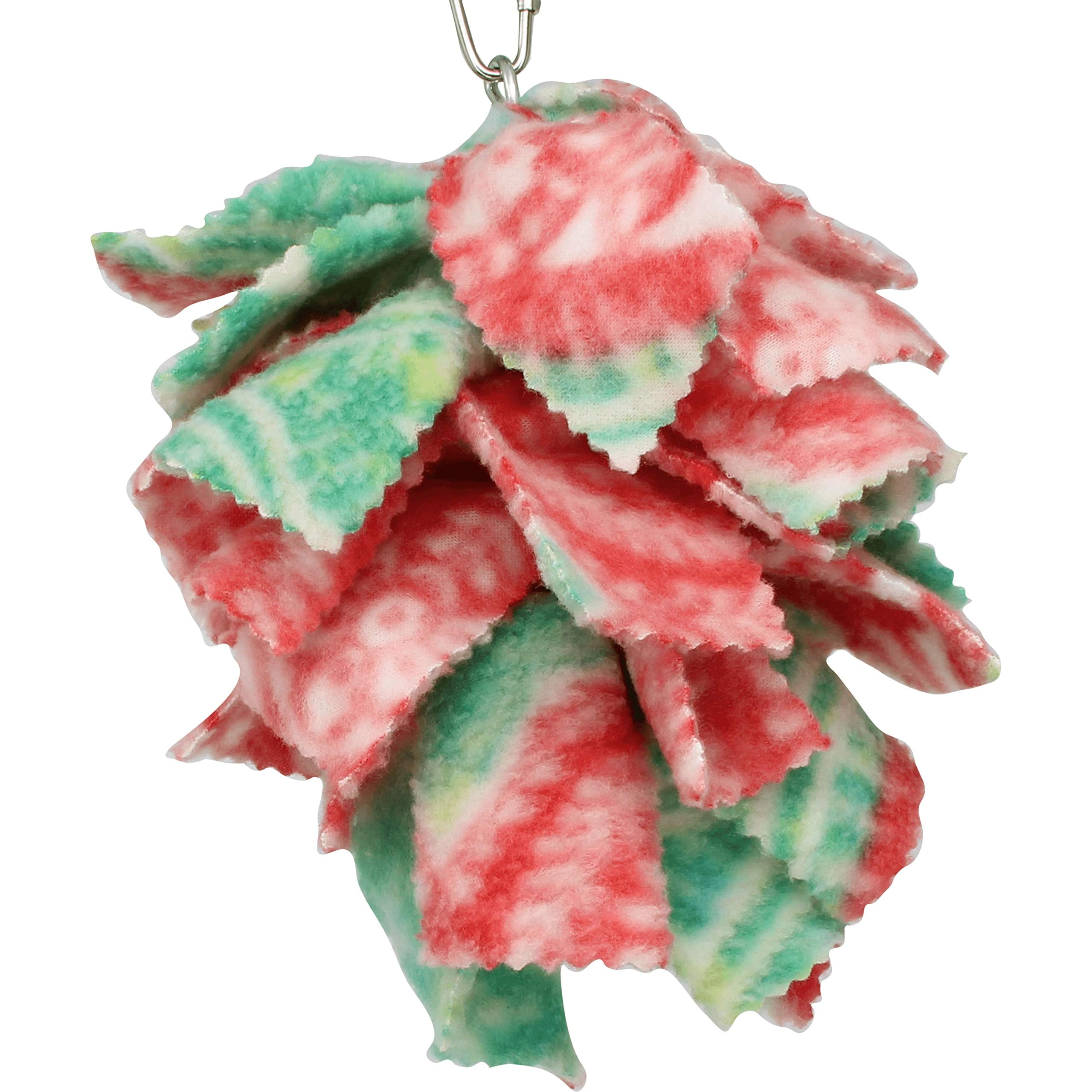 Bonka Bird Toys 1556 Small Fluff Cuddle Colorful Fabric Hanging Parrot Parrotlet Budgie Quaker Dove