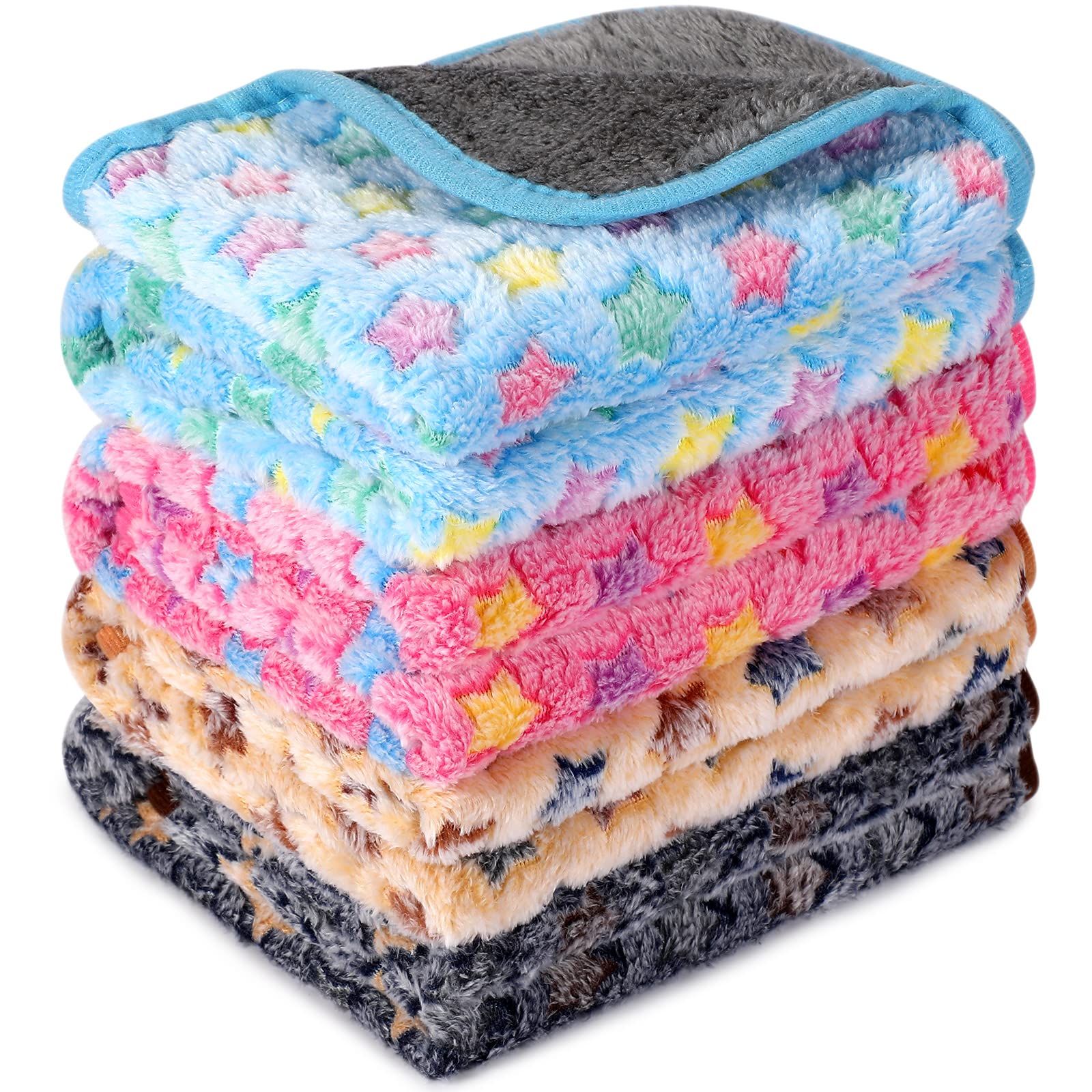 4 Pcs Waterproof Guinea Pig Blankets Washable Small Animal Fleece Bedding Absorbent Guinea Pig Cage Liners Reusable Pet Pee Pad 