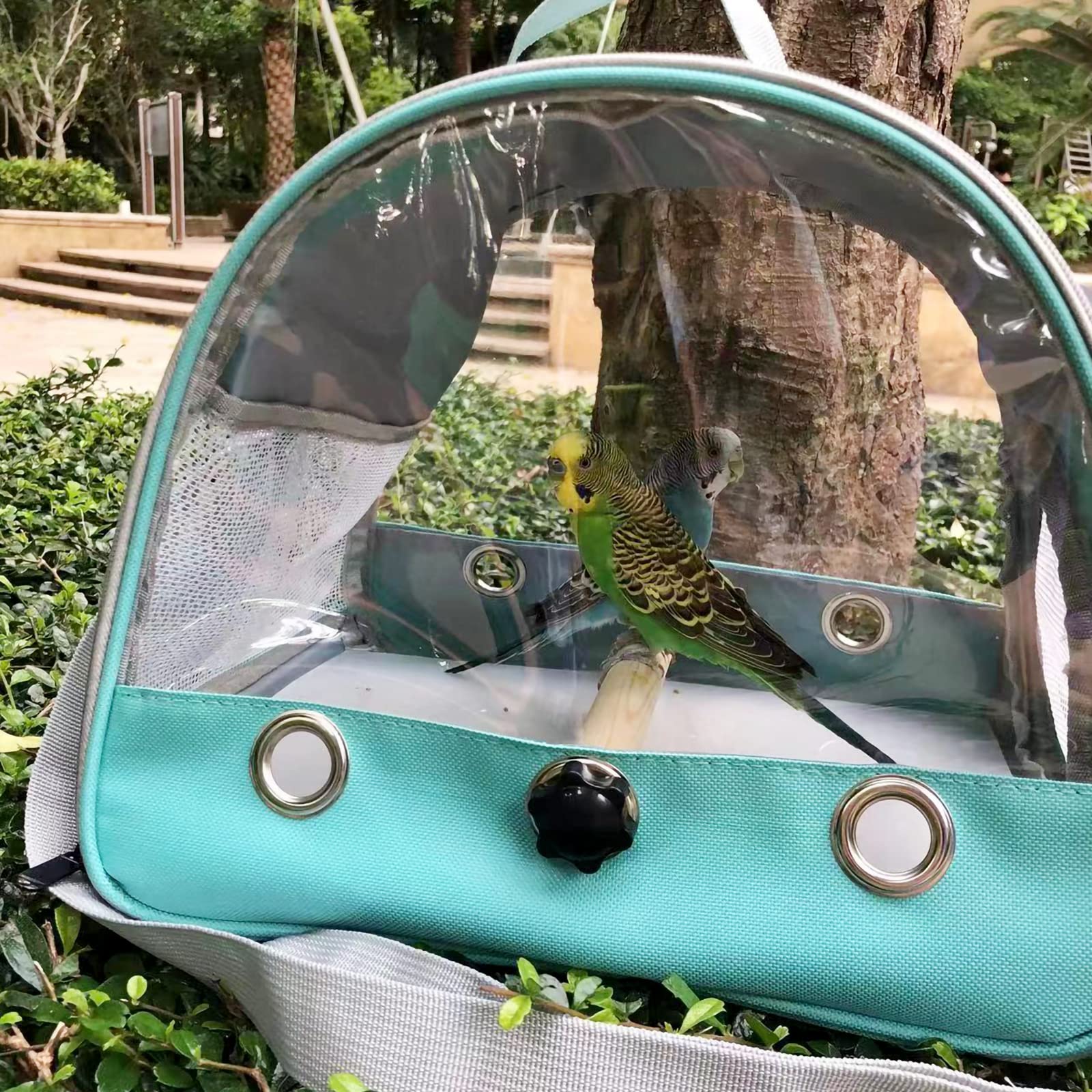 Bird Travel Carrier With Standing Perch ,Lightweight Breathable Parrot Outgoing Bags, Small Pet Carrier Bag With Shoulder Strap,Bird Rat Guinea Pig Squirrel Carrier