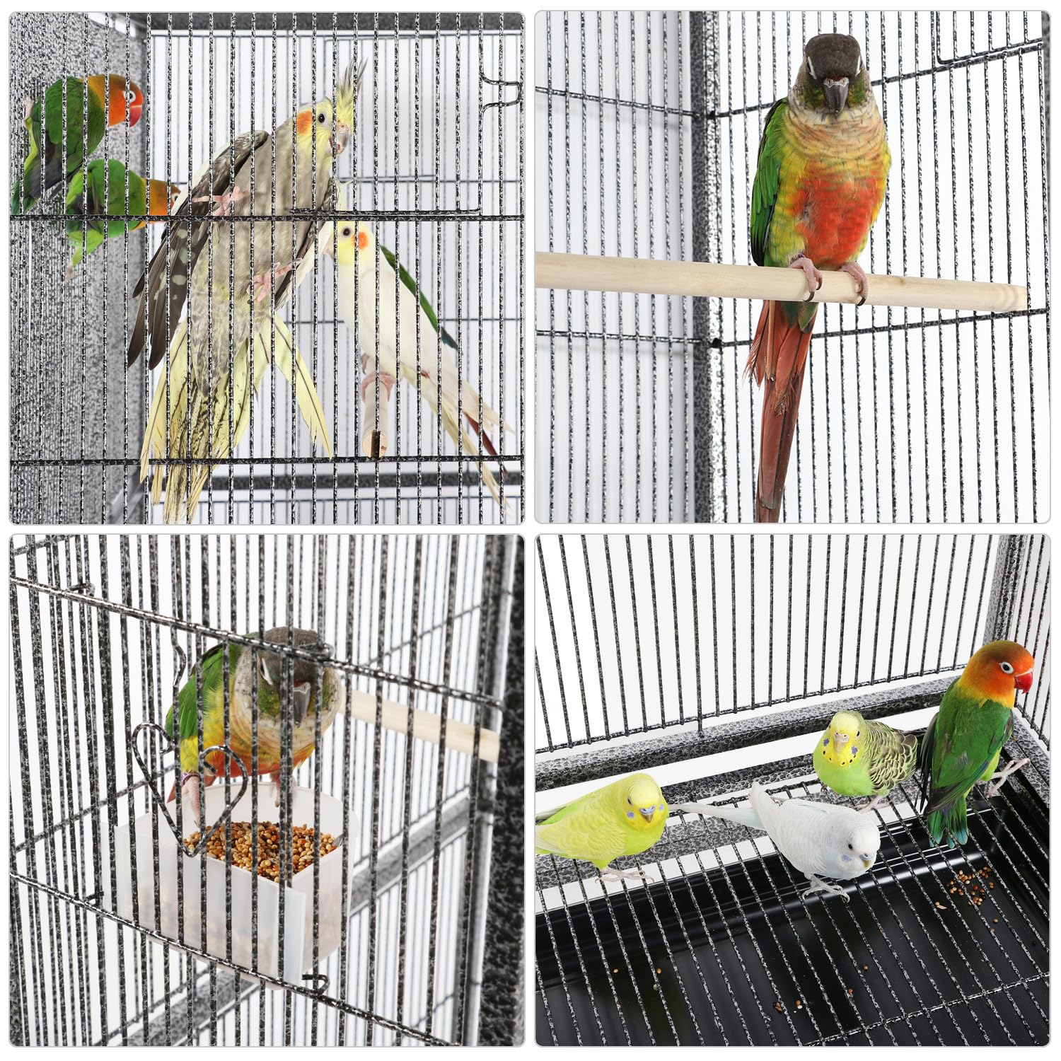 Yaheetech 63'' Detachable Parrot Cage For Cockatiel Sun Parakeet Green Cheek Conure Lovebird Budgie Finch Bird Cage With Stand