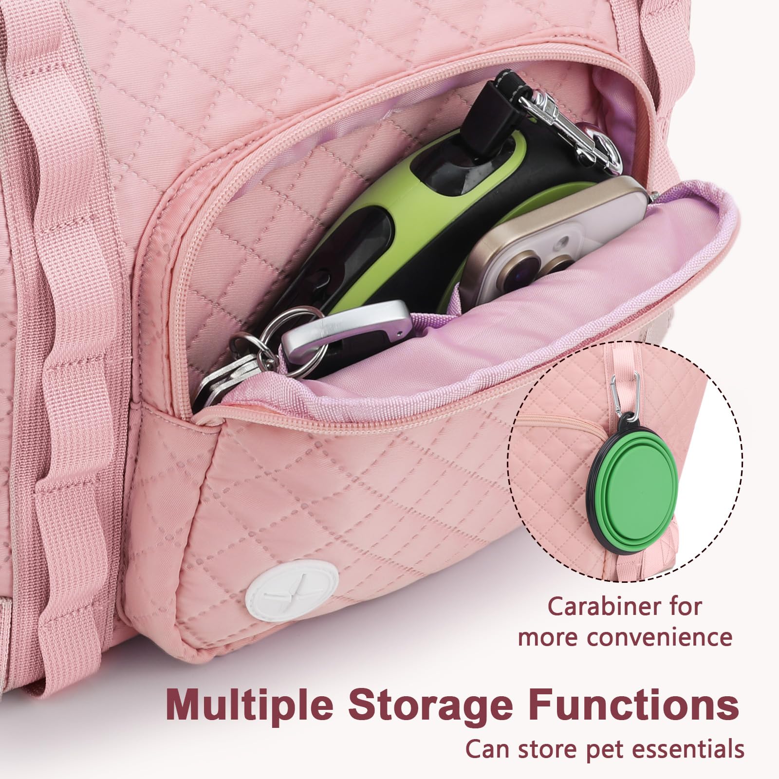 Pecute Dog Purse Carrier, Pet Carrier With Pockets For Small Dogs, Portable Small Dog Soft-Sided, Lightweight Dog And Puppies To