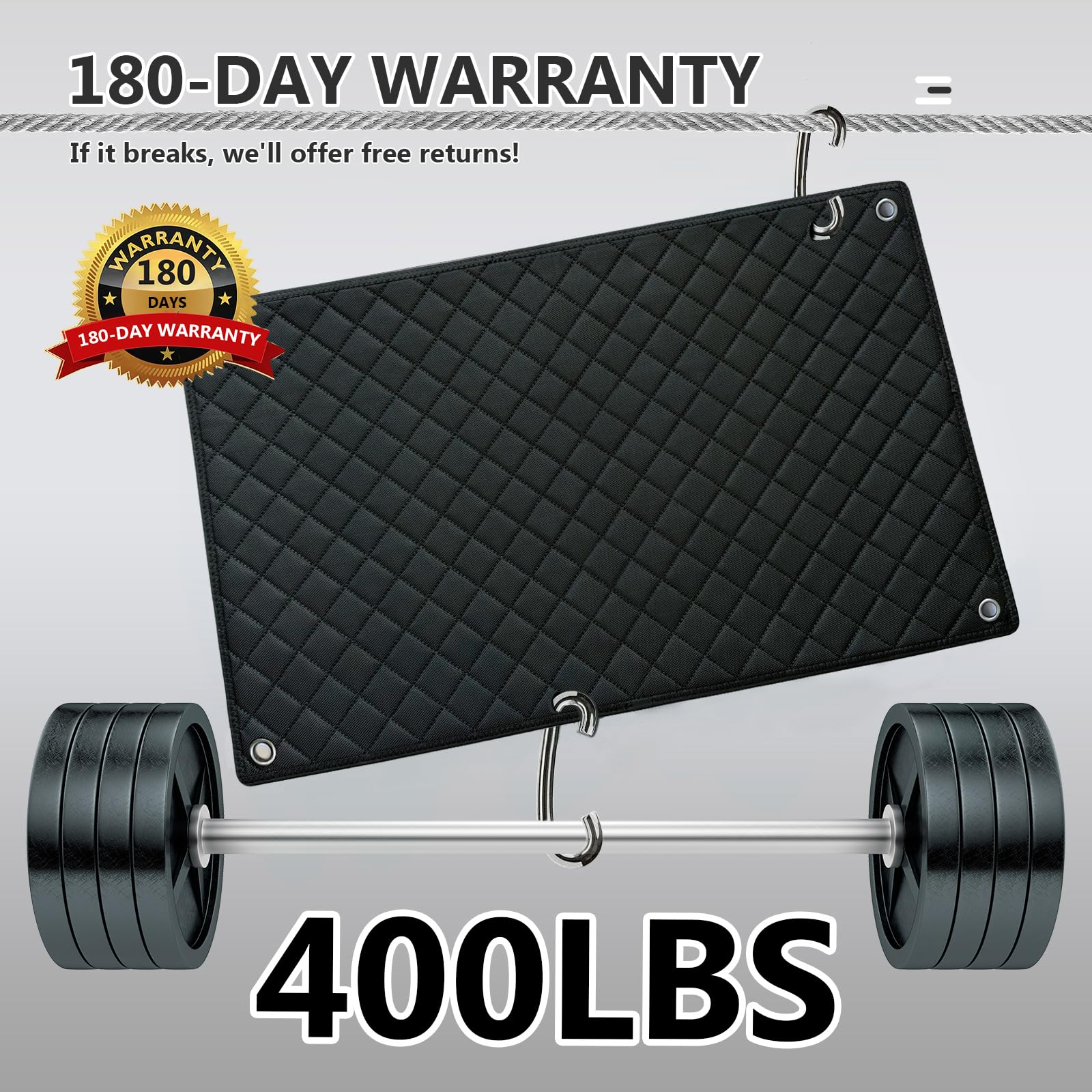 Grenty Chew Proof Dog Crate Pad For Aggressive Chewers, Indestructible Dog Bed, Waterproof Crate Pads For Small Pet(23X17 In)