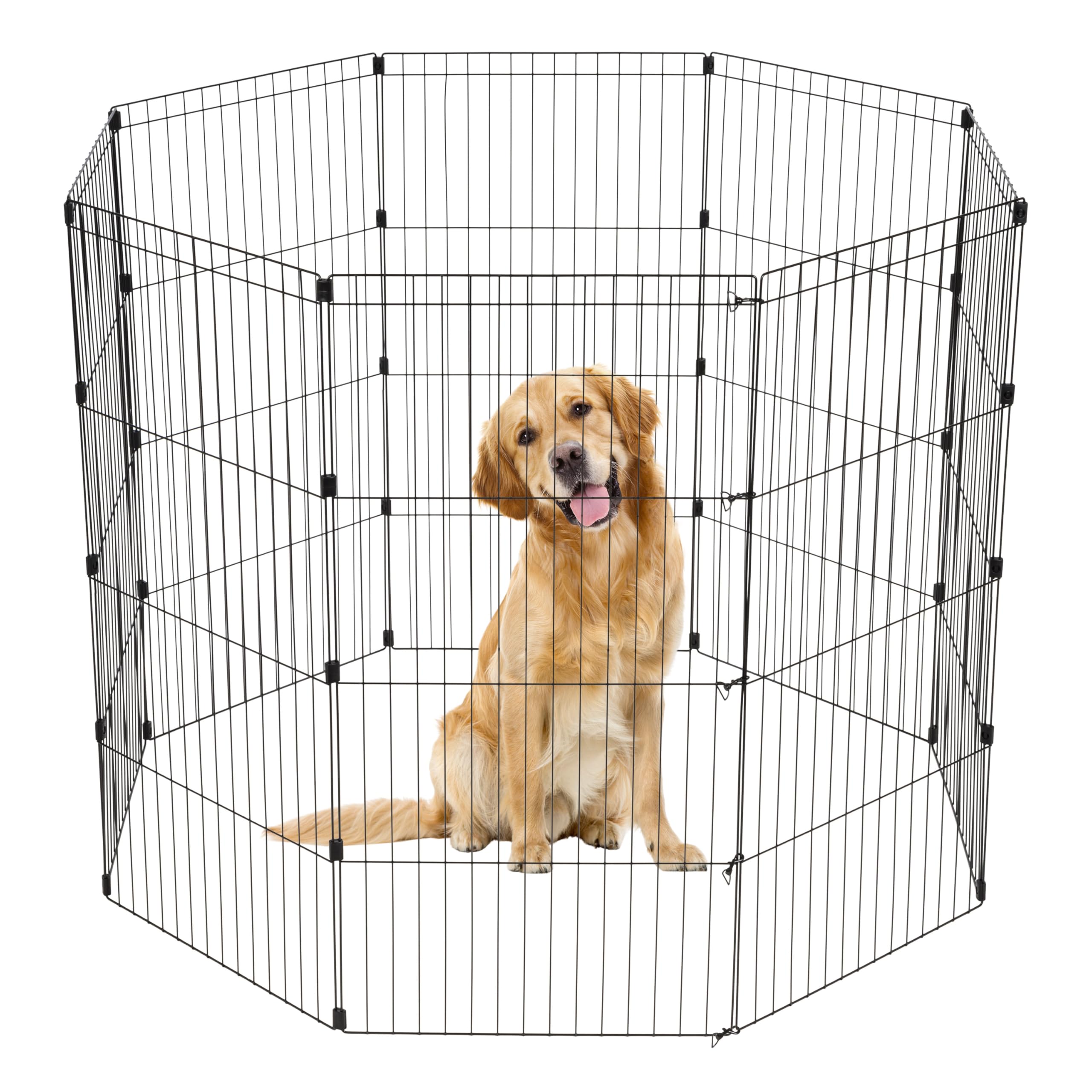 Iris Usa Metal Dog Playpen, 8-Panel 48'' Pet Playpen, Puppy Playpen, Indoor/Outdoor Dog Fence, 58 X 58 X 48, Foldable, Customiza