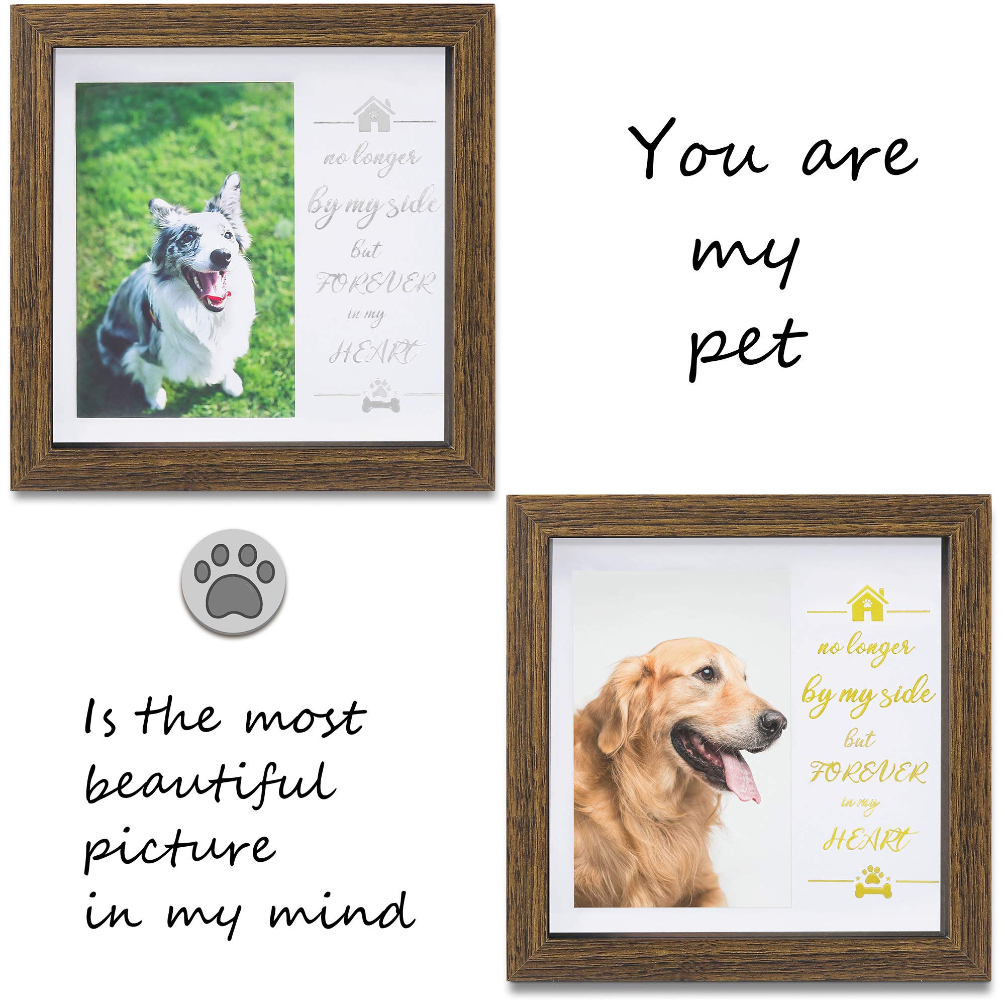 Kcrasan Pet Memorial Picture Frame - Dog Memorial Sentiment Frame For Loss Of Dog Gifts - Pet Collar Frame Remembrance Sympathy