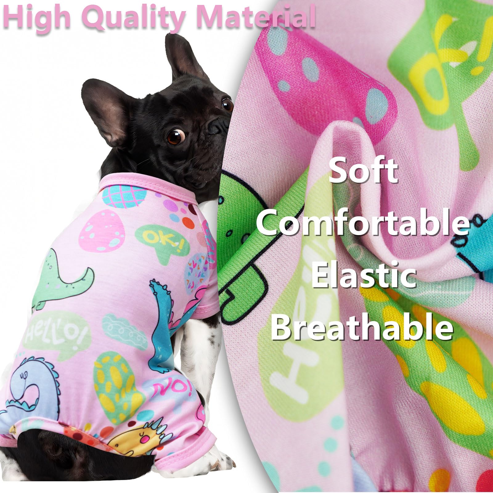 Puppy Clothes Dog Pajamas Summer Dog Clothes For Small Medium Dogs Girl Boy Cute Soft Puppy Pjs Clothes Doggie Onesies Cat Pet J