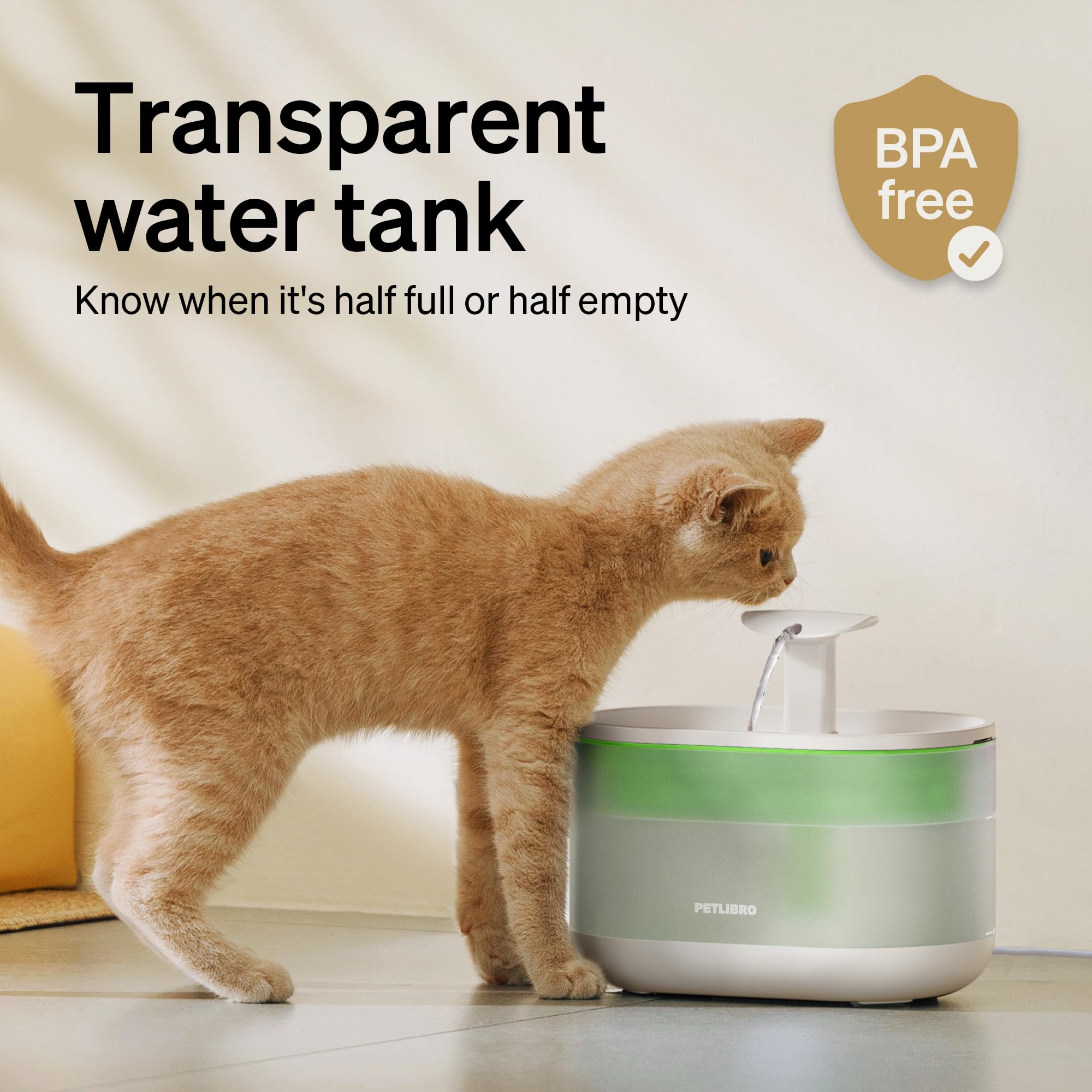 Petlibro Cat Water Fountain, 71Fl Oz/2.1L Ultra Quiet Pet Water Fountain For Cats Inside, Bpa-Free, Two Flow Modes,Visible Water Level Dog Water Dispenser, Upgraded Cat Water Bowl With 4 Large Filters