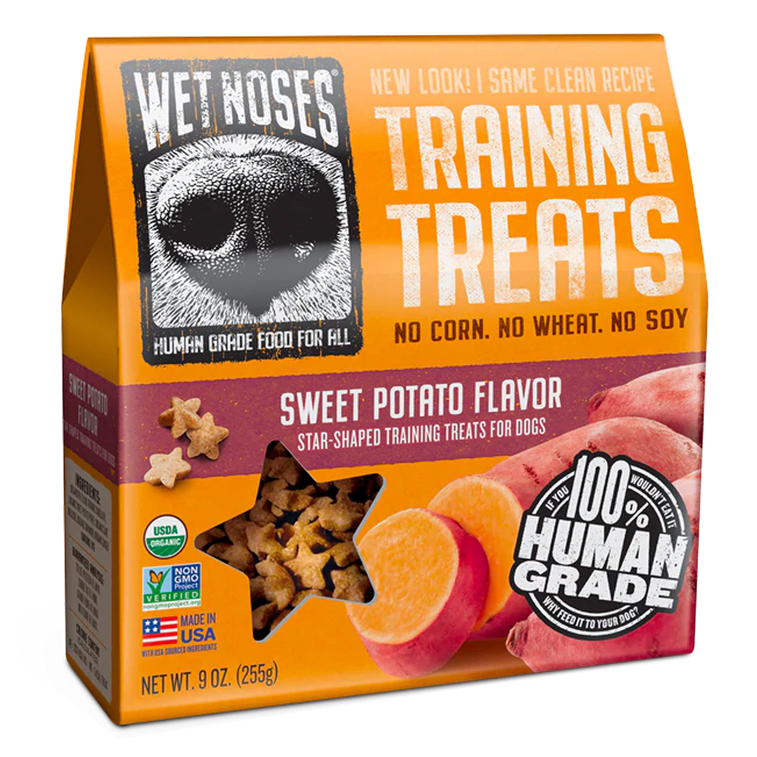 Wet Noses Little Stars Sweet Potato Organic Dog Training Treats, 9-Ounce