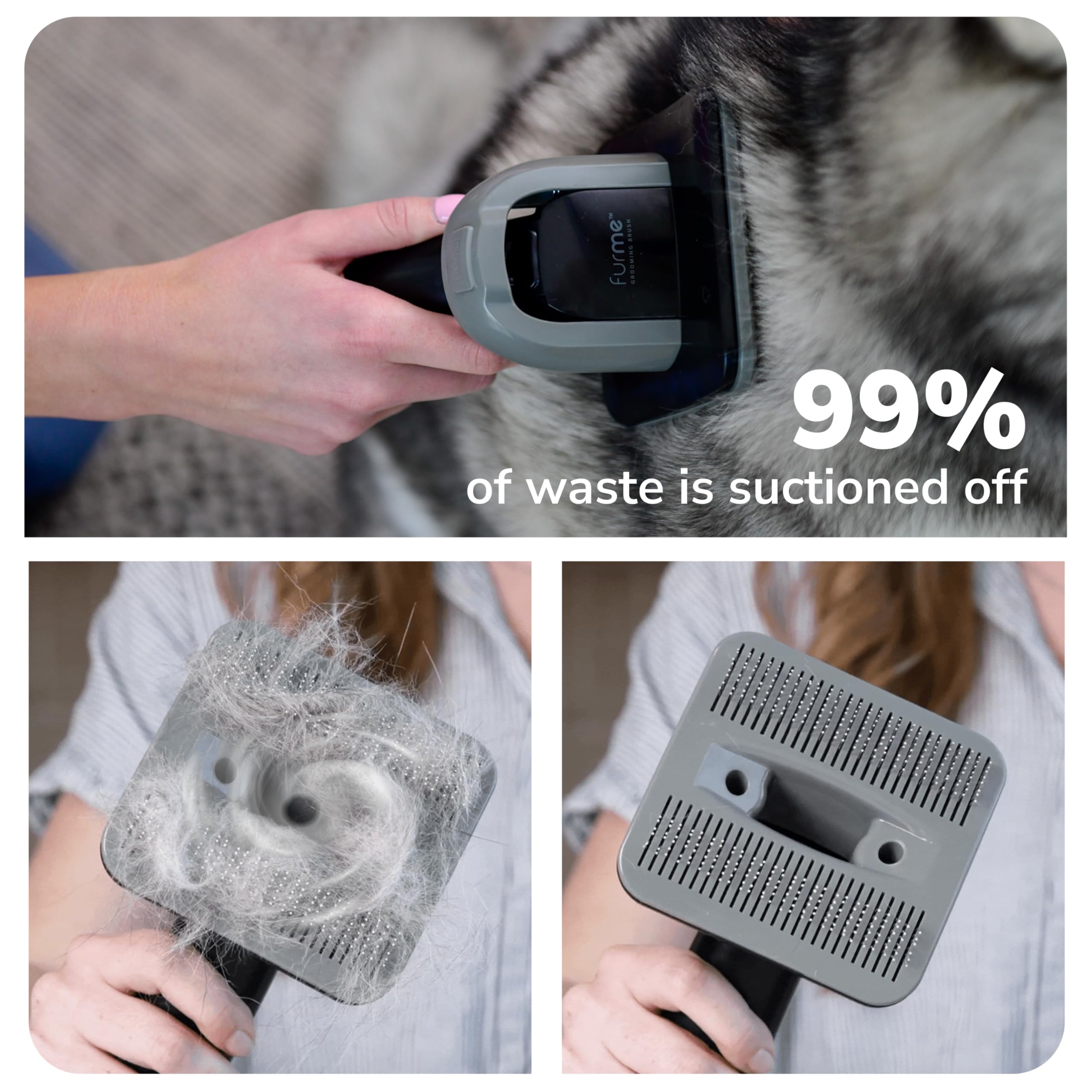 Furme Professional Pet Grooming Vacuum Kit - Cat & Dog Grooming Kit For Easy Pet Care At Home, Quiet & Safe Dog Hair Remover Machine With Brush, Clipper, Shedding & Cleaner Tools & 2L Canister