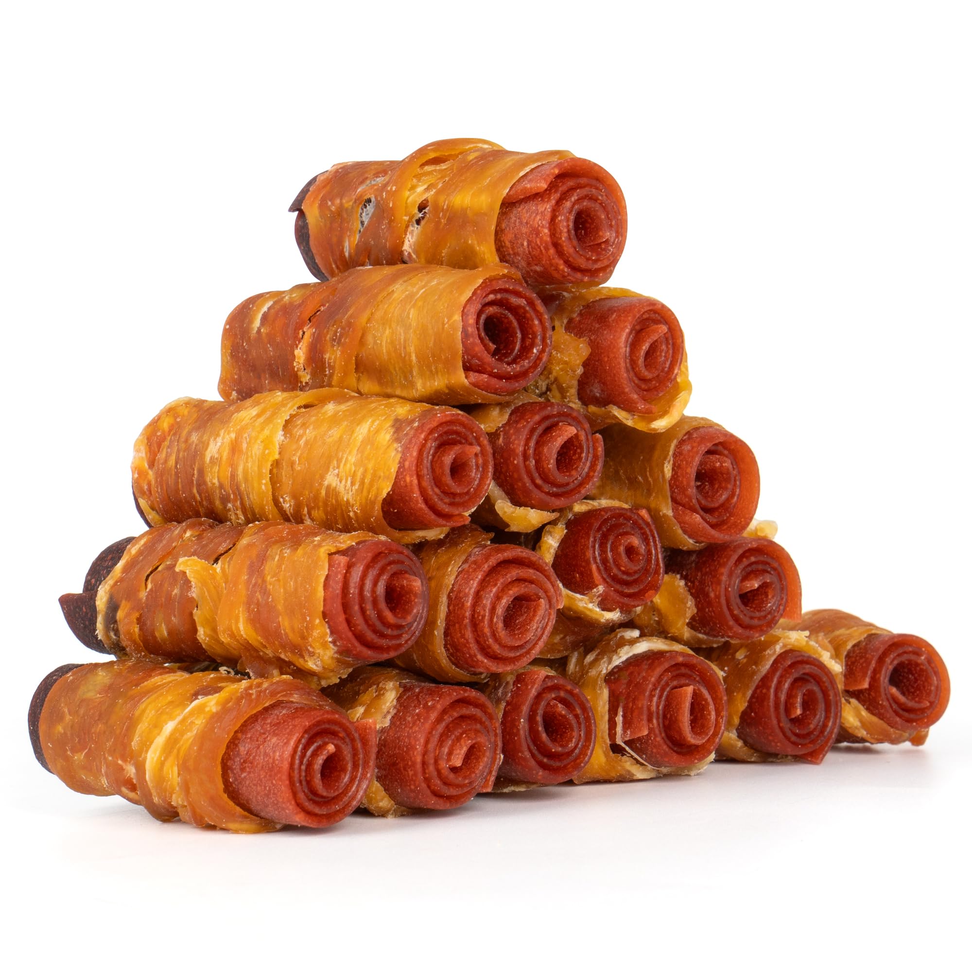 MON2SUN Rawhide Free Dog Treats, 3 Inch Triple Flavor Chicken Wrapped Duck and Beef Rolls for Small Dogs, Healthy Snacks, 21.16o
