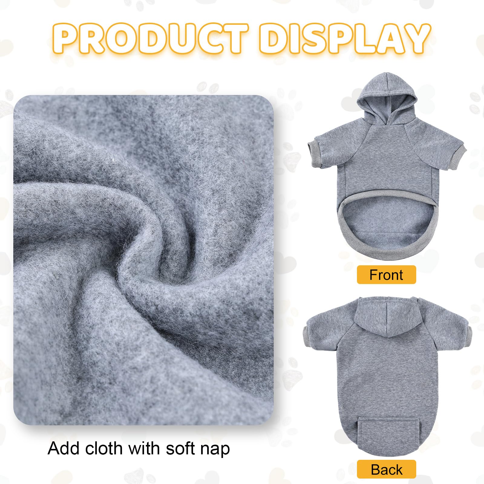 Dog Hoodies, Dog Sweatshirt Sweater For Medium Large Dogs Cats Puppys, Dog Winter Clothes Coat Warm And Soft, Soft Brushed Fleec