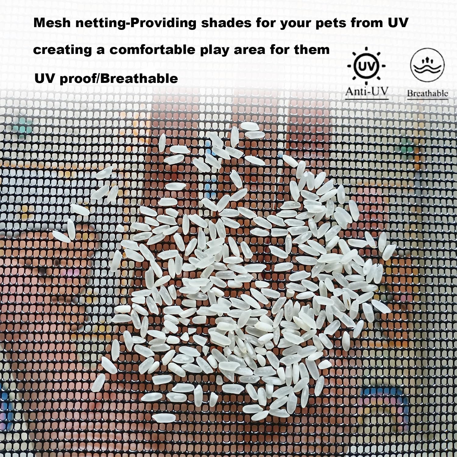 Dog Playpen Mesh Top Cover,[Playpen Not Included !!!] Fits 36'' Inch Pet Playpen With 4 Panels,Dog Cage Covers Puppy Playpen Cov