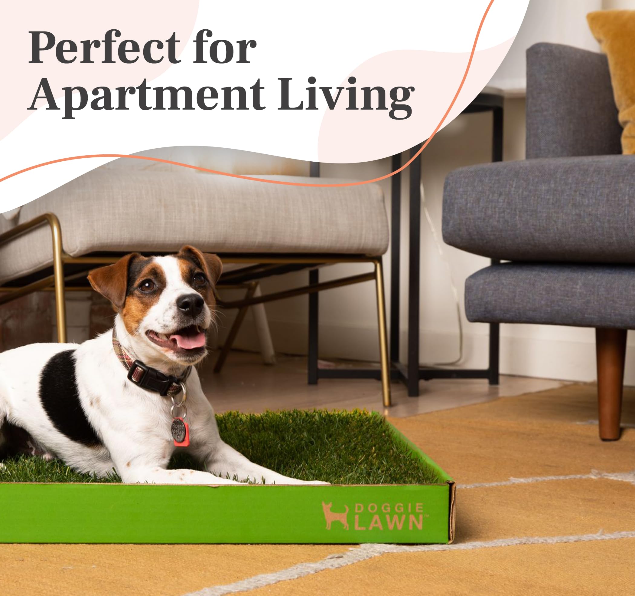 Doggielawn Real Grass Puppy Pee Pads- 24 X 20 Inches - Perfect Indoor Litter Box For Dogs - No Mess, Easy-To-Use - Potty Training For Pets - Eco-Friendly Disposable Bathroom With Real Living Grass