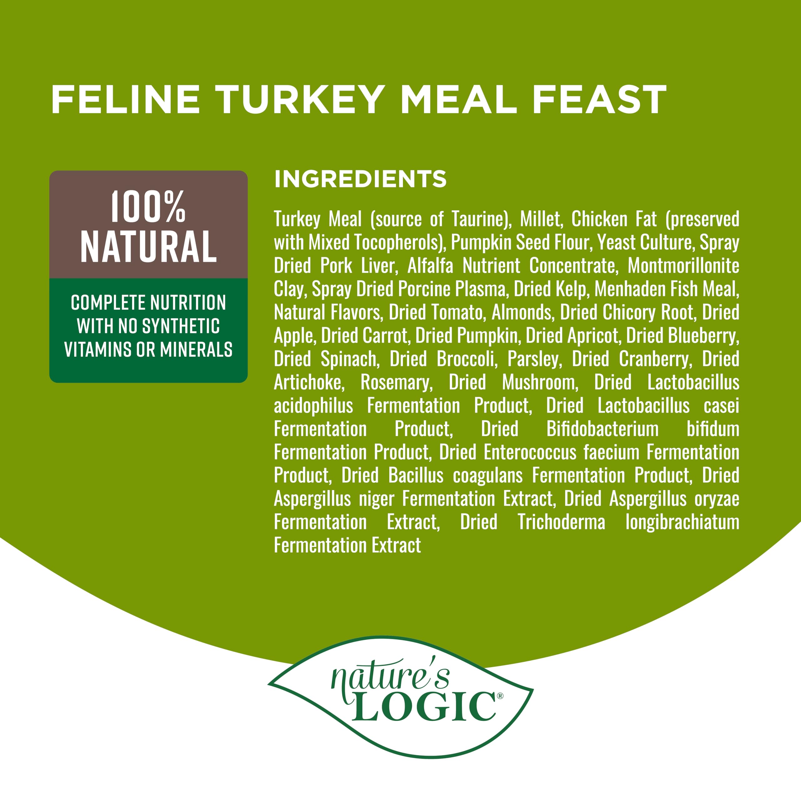 Natures Logic Turkey Dry Cat Food (1 Pack), 7.7 lb