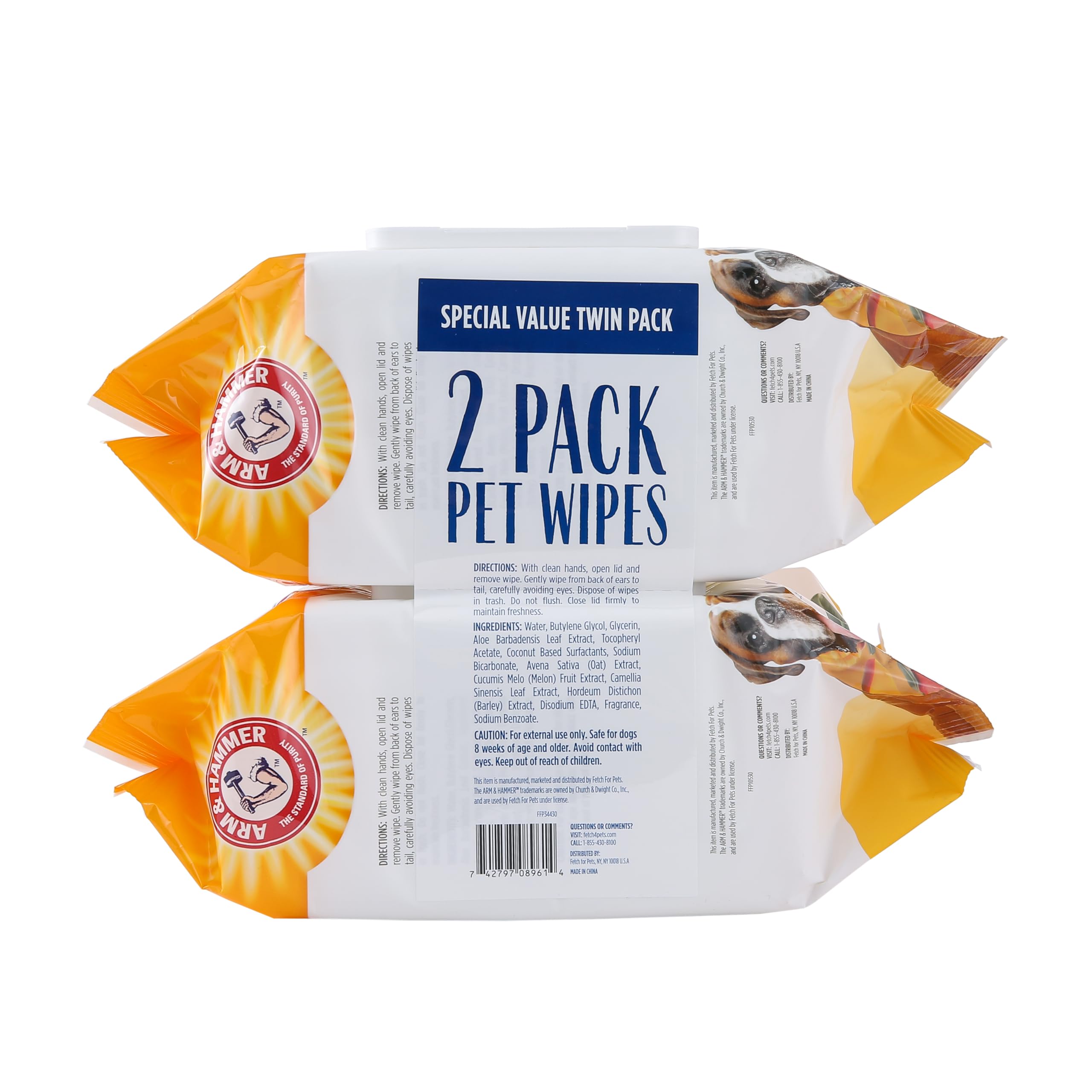 Arm & Hammer For Pets Heavy Duty Multipurpose Bath Wipes For Dogs | All Purpose Dog Wipes Remove Odor & Refresh Skin For Pets |