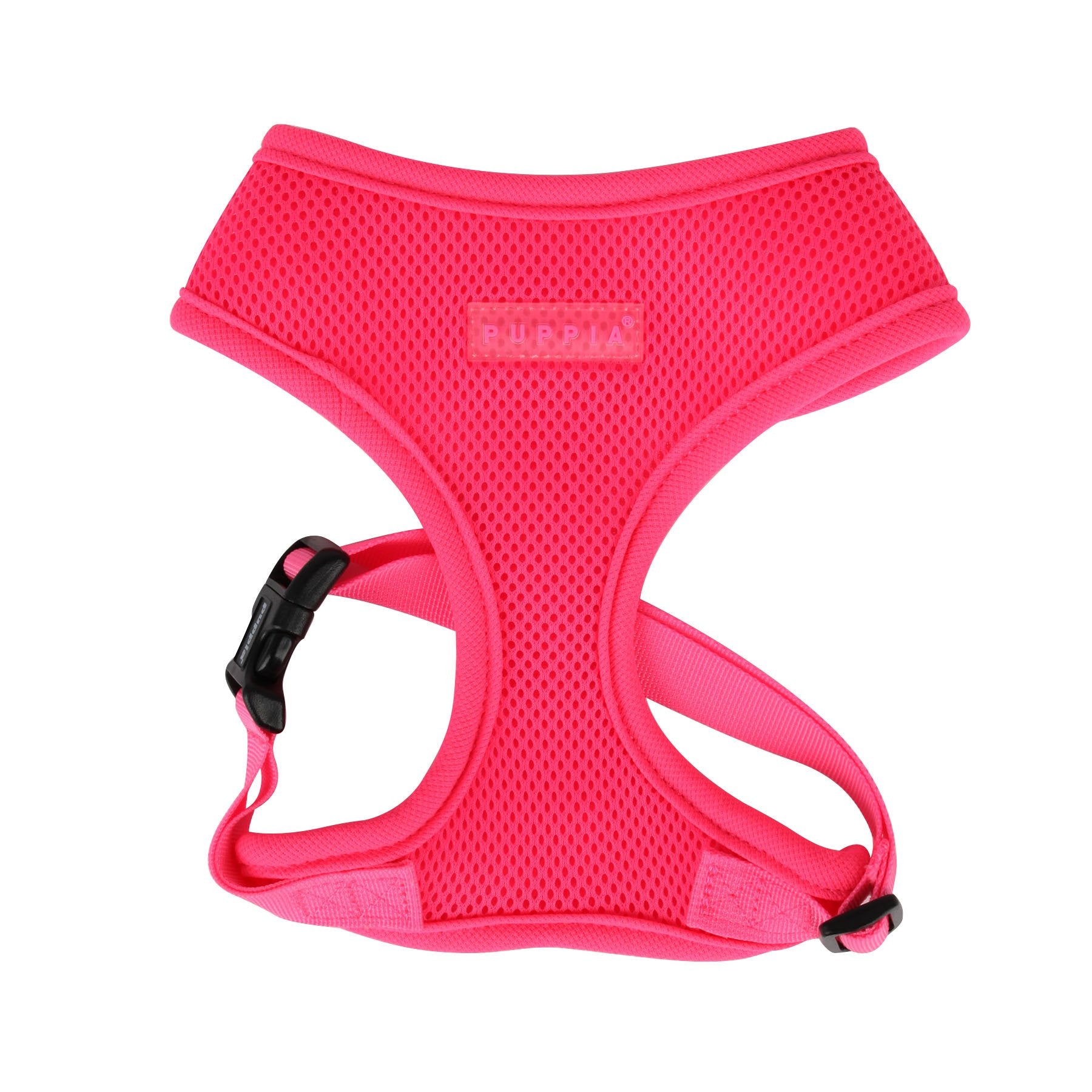 Puppia Soft Harness A - Xs Over-The-Head Soft Mesh Harness Neon Pink