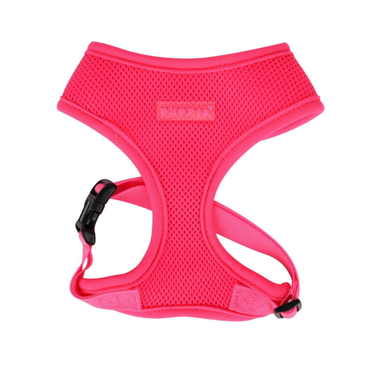 Puppia Soft Harness A Xl Over-The-Head Soft Mesh Harness Neon Pink