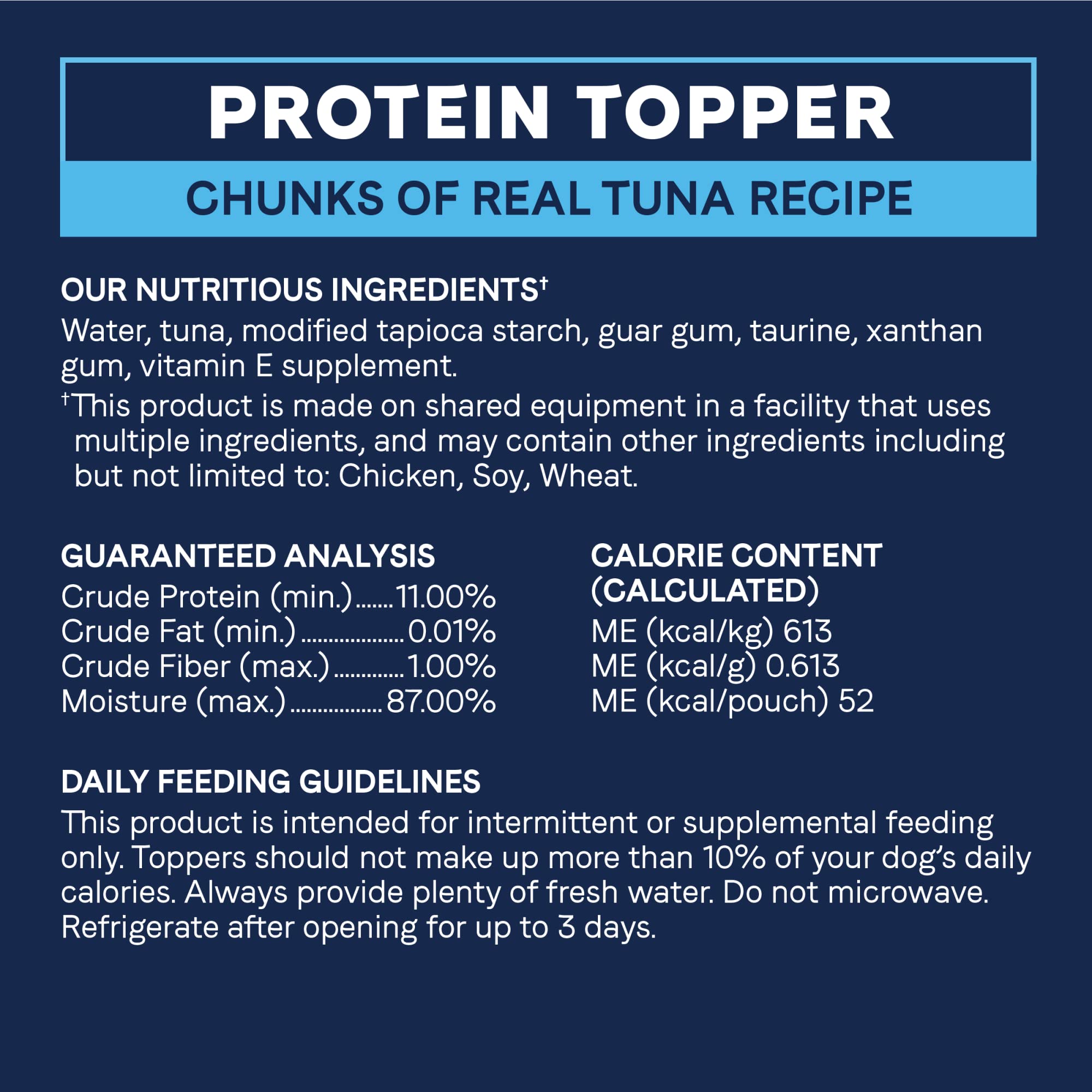 CANIDAE Pure Protein Topper Wet Dog Food, Chunks of Real Tuna in Gravy Recipe, 3 oz. (Case of 12)