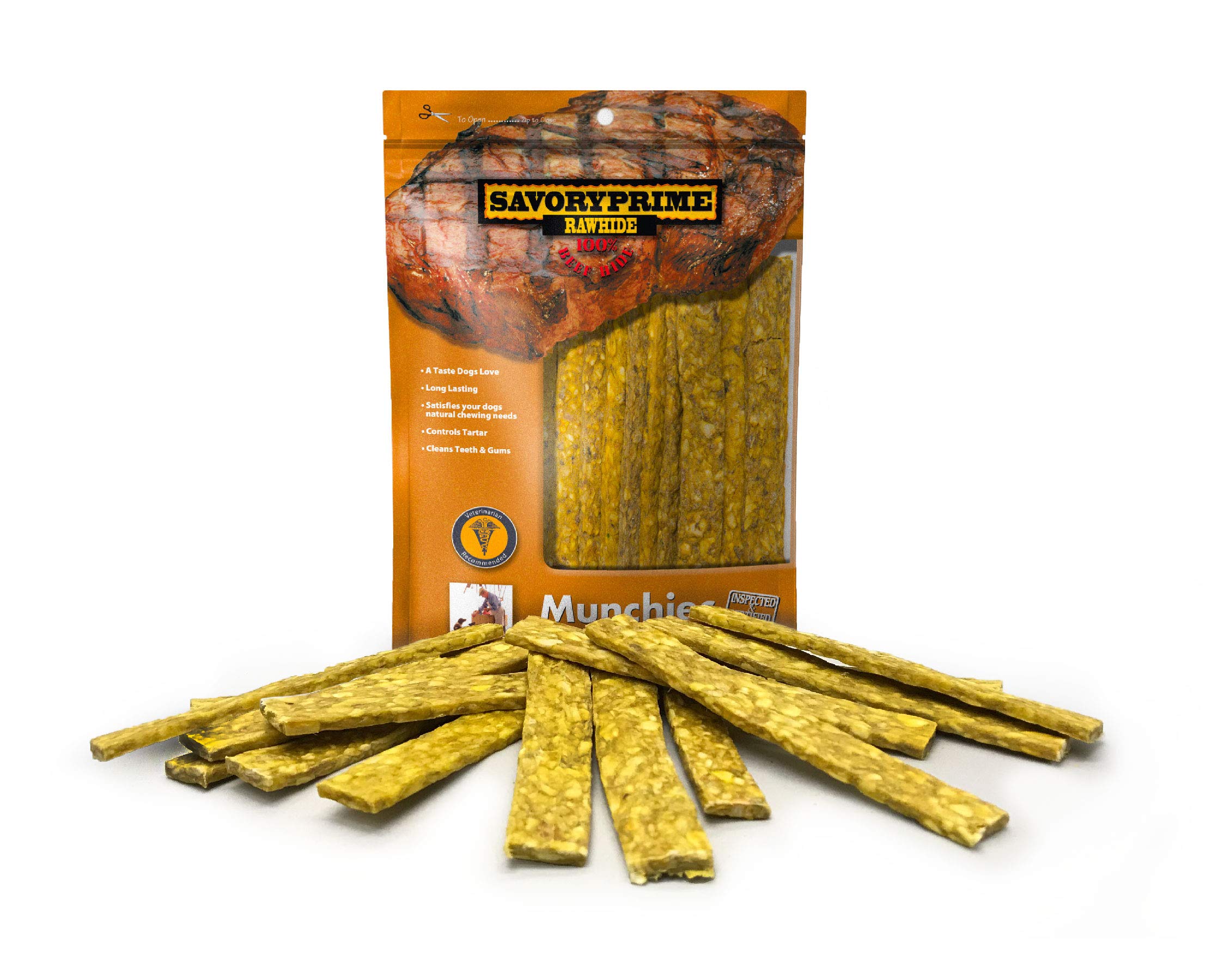 Savory Prime 12-Pack Munchie Strips, 5-Inch, Chicken