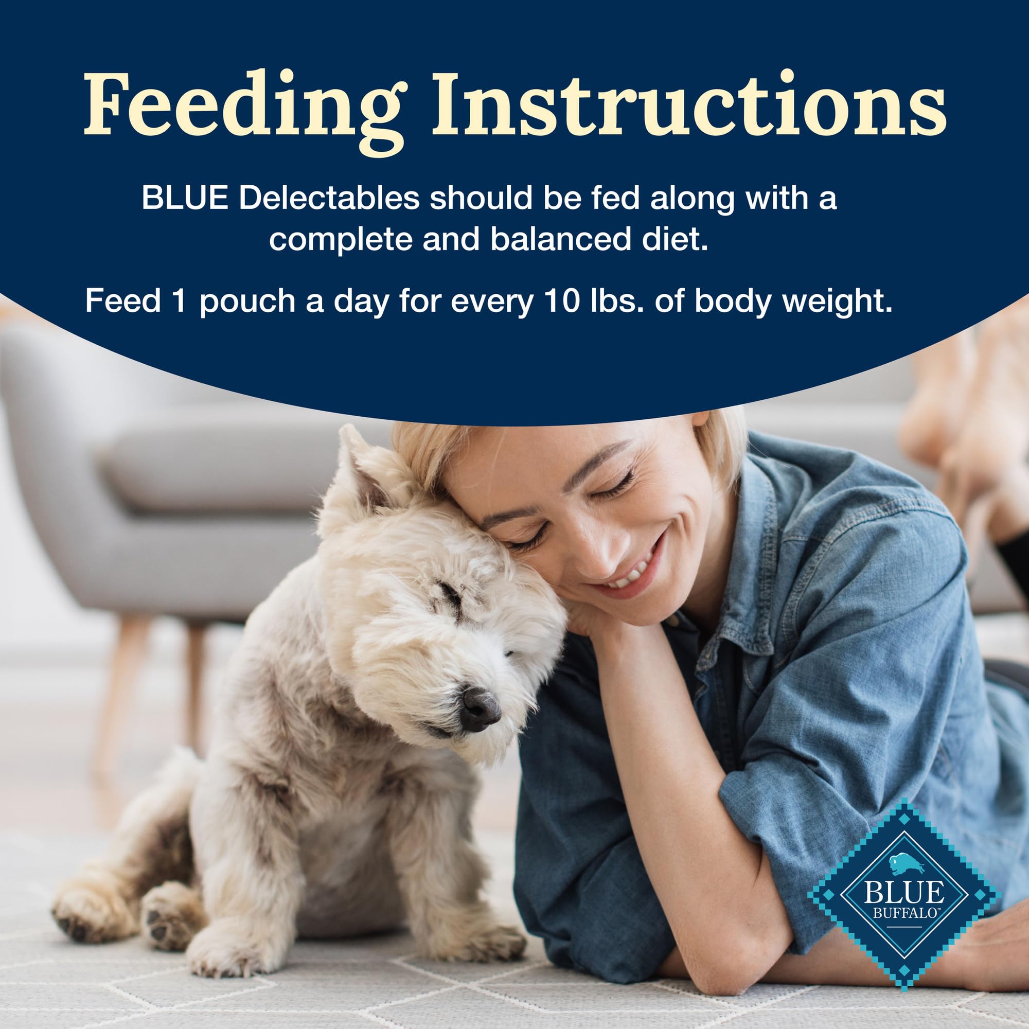 Blue Buffalo Delectables Natural Wet Dog Food Toppers Variety Pack, Tasty Chicken & Hearty Beef, Cuts in Gravy, 3-oz. (12 Pouche