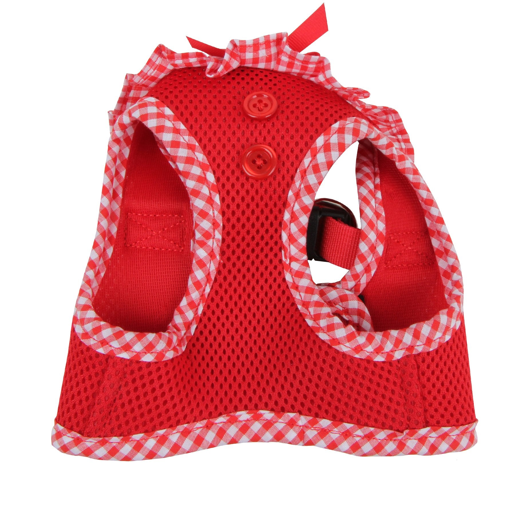 Puppia Vivien Vest Dog Harness Step-In All Season Mesh Cute No Pull No Choke Walking Training For Small Dog, Red, Large
