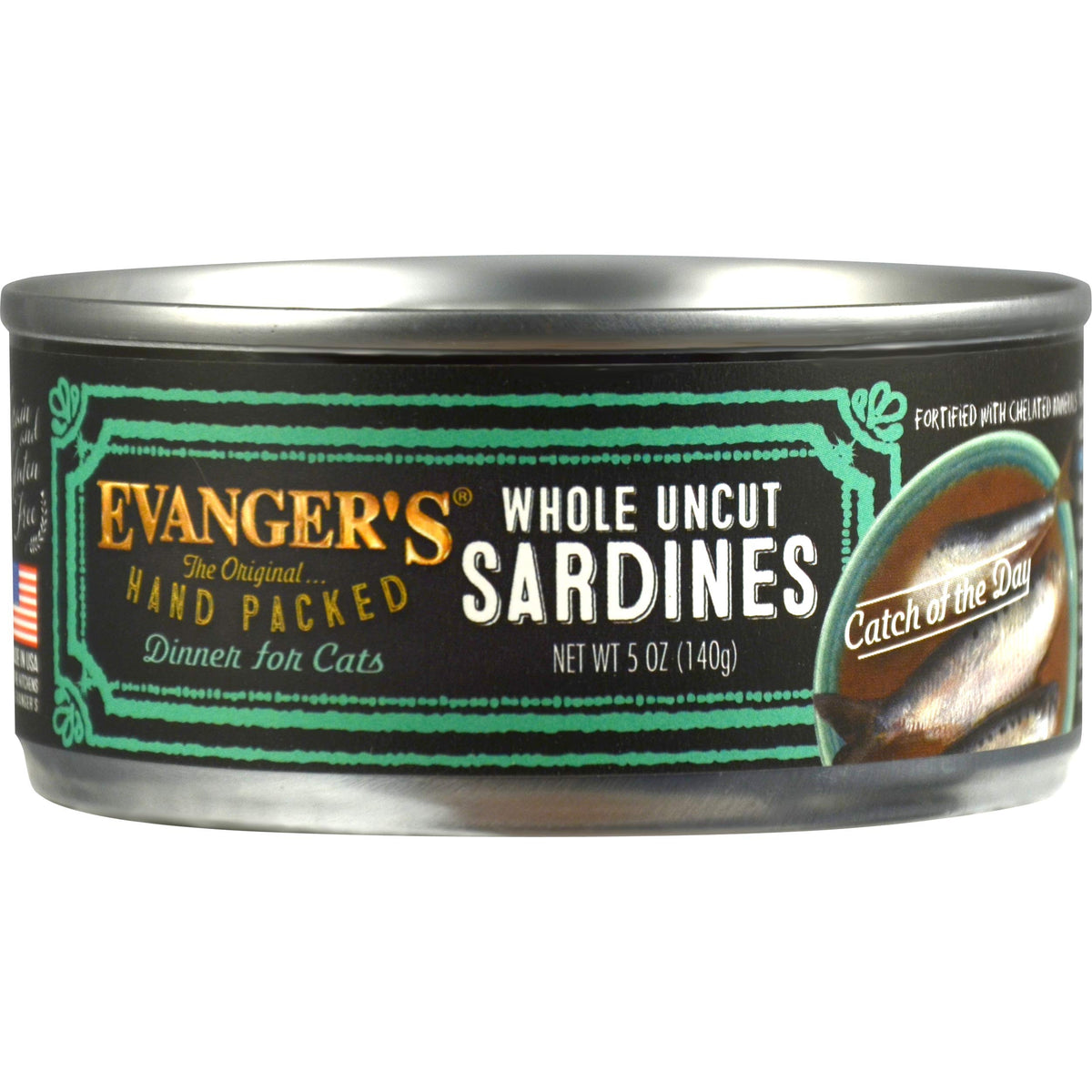 Evanger'S Hand Packed Whole Uncut Sardines For Cats - 24, 5.5 Oz Cans