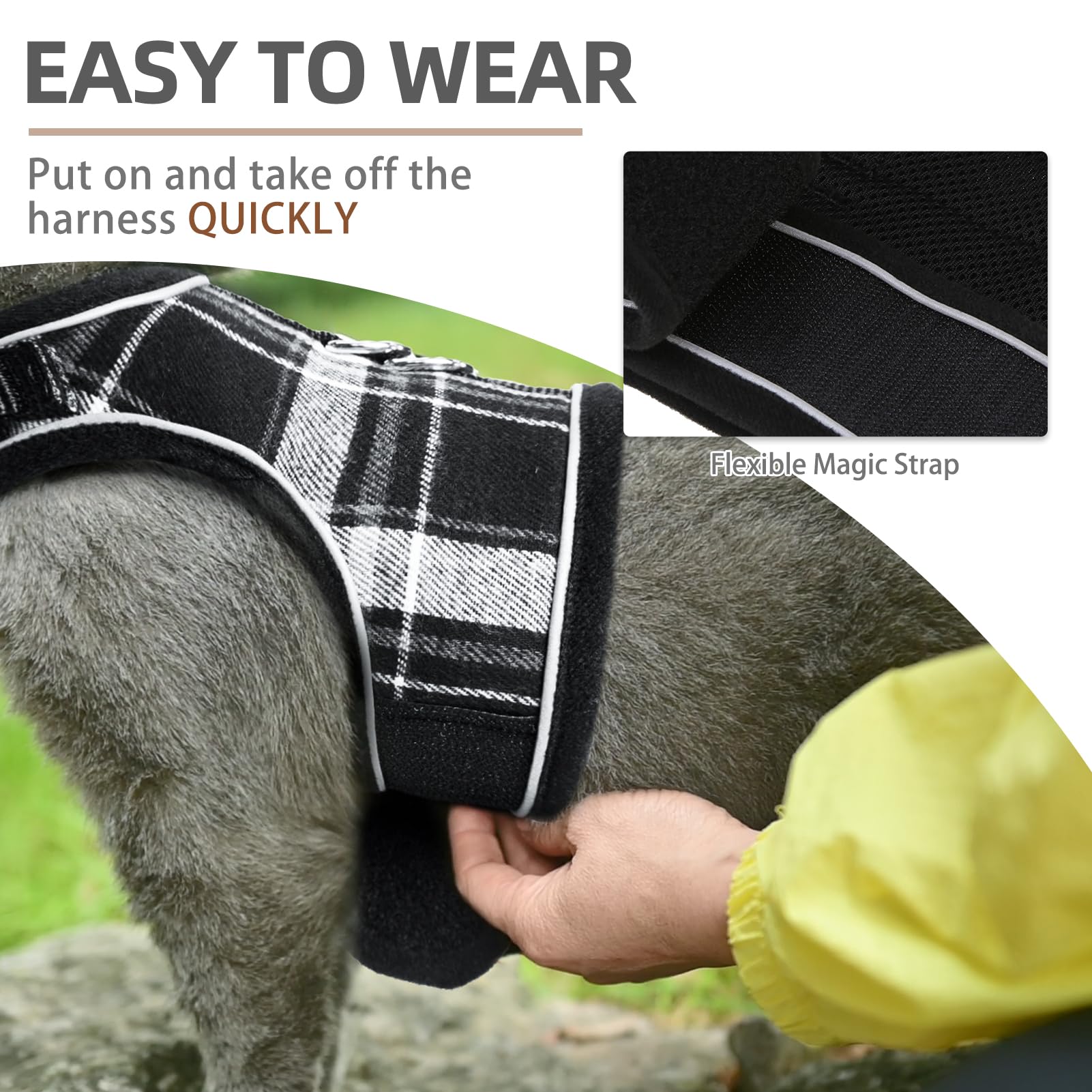 Pupteck Soft Mesh Cat Vest Harness And Leash Set Puppy Padded Pet Harnesses Escape Proof For Cats Small Dogs Rabbits Bunny, Plai