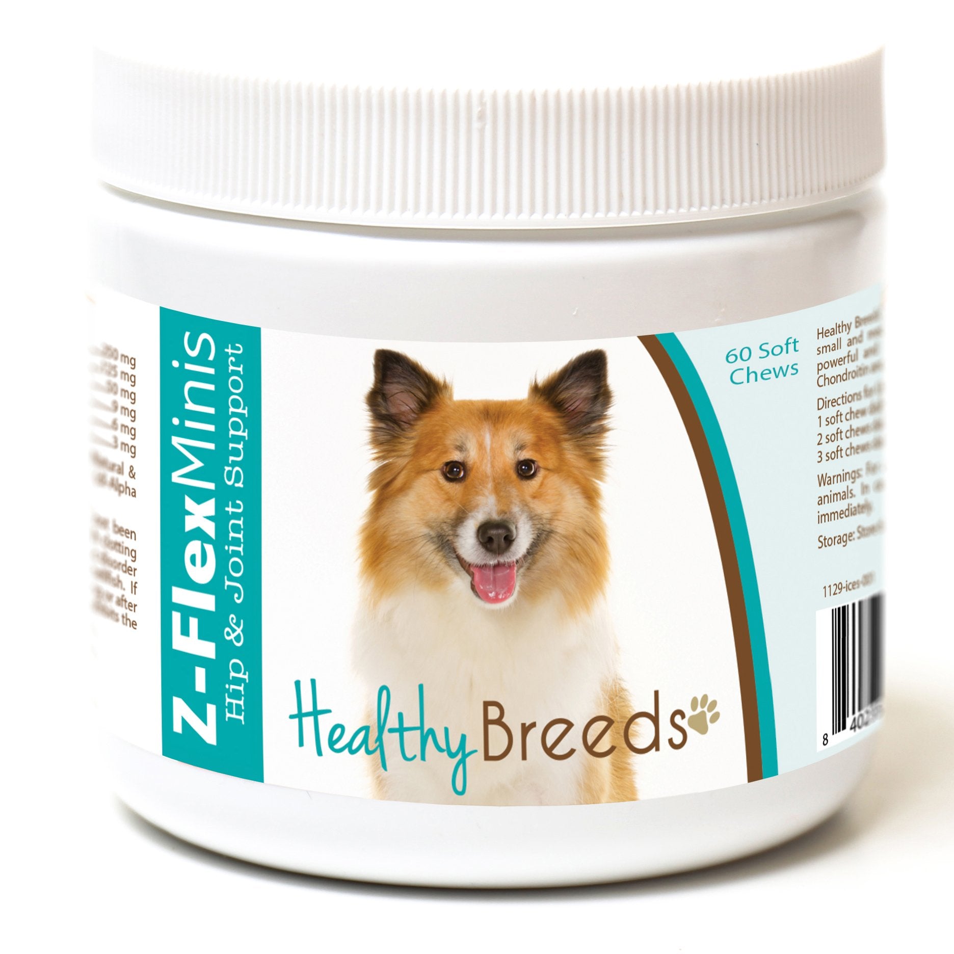 Healthy Breeds Icelandic Sheepdog Z-Flex Minis Hip and Joint Support Soft Chews 60 Count
