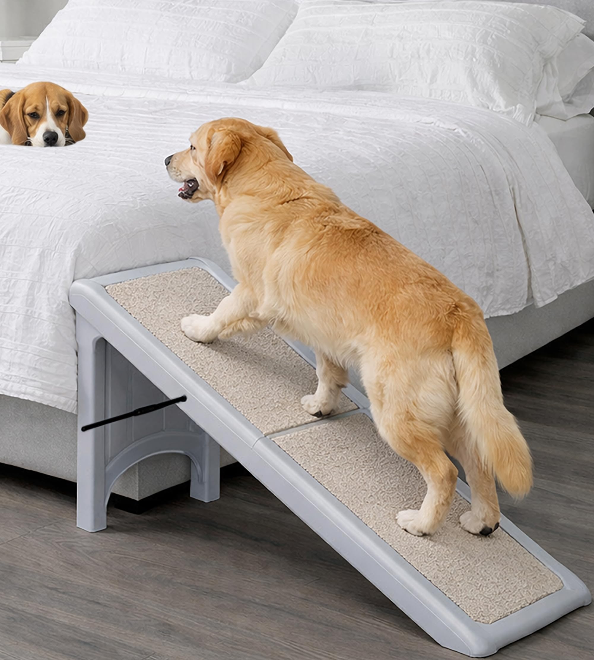 Pet Gear Free Standing Pet Ramp for Cats and Dogs, No Assembly Required, Easy Fold for Storage or Travel, Portable, Holds Up to 