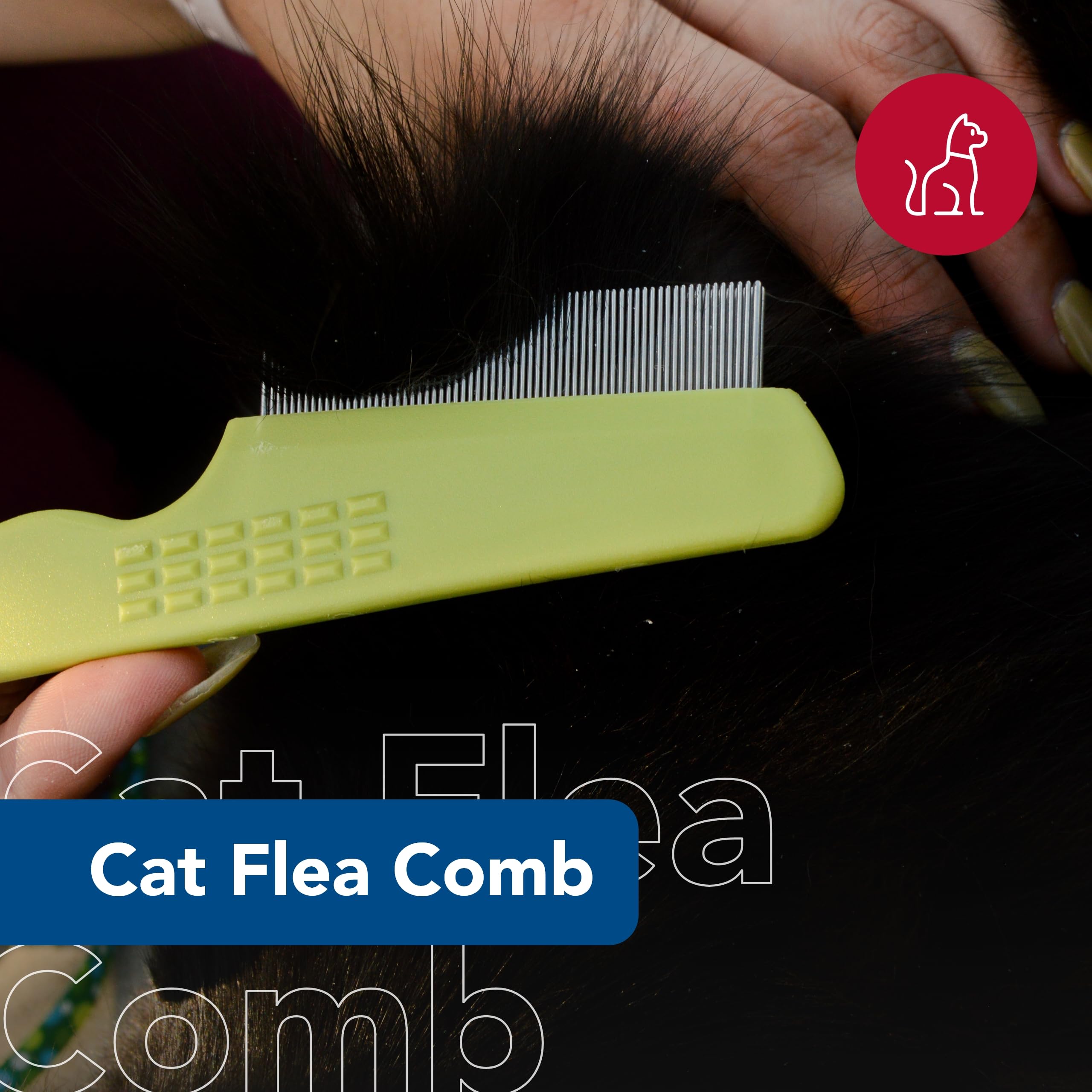 Coastal Pet Safari Cat Flea Comb - Tick & Flea Comb For Cats - Avoid Dry Skin - One Size