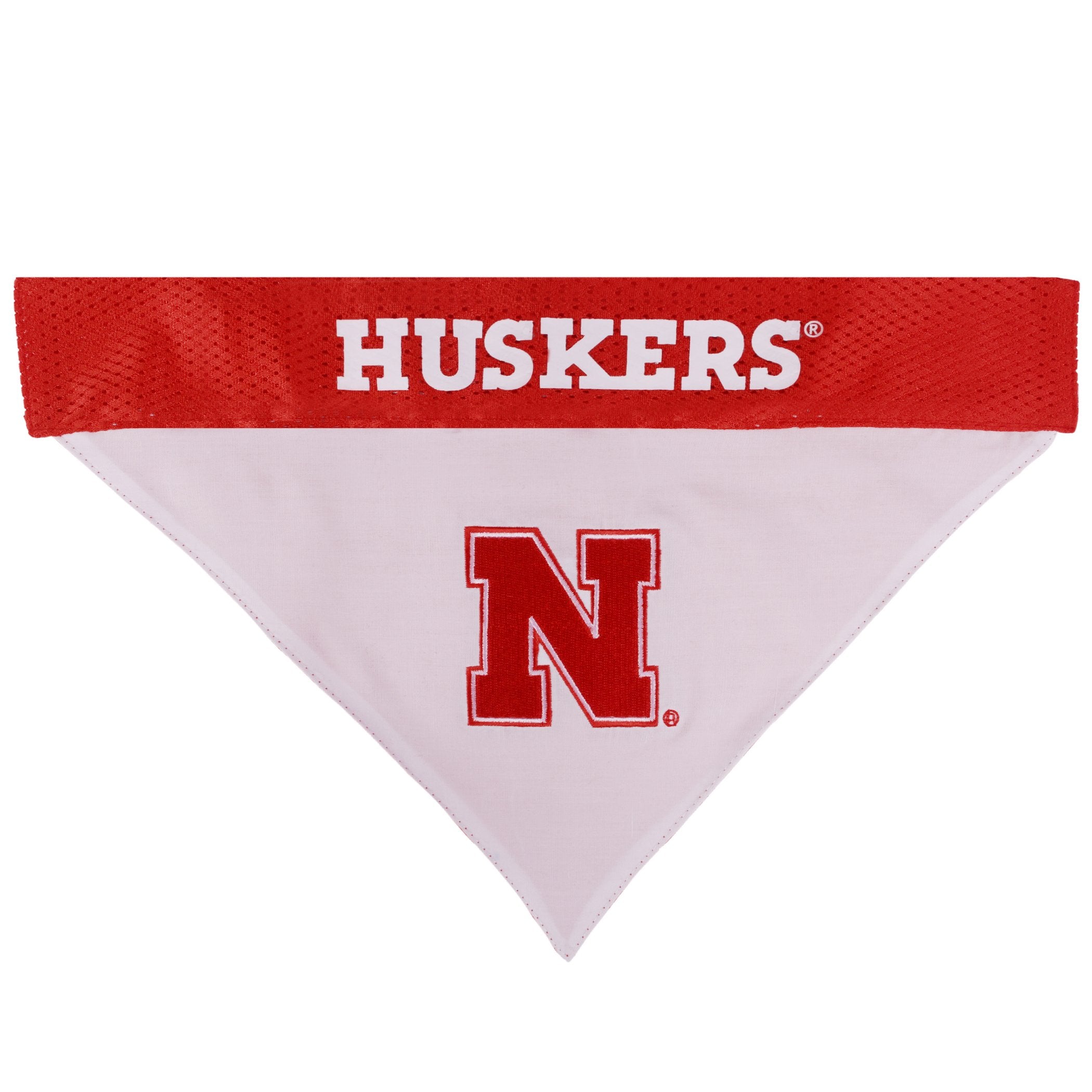 Pets First Collegiate Pet Accessories, Reversible Bandana, Nebraska Cornhuskers, Small/Medium