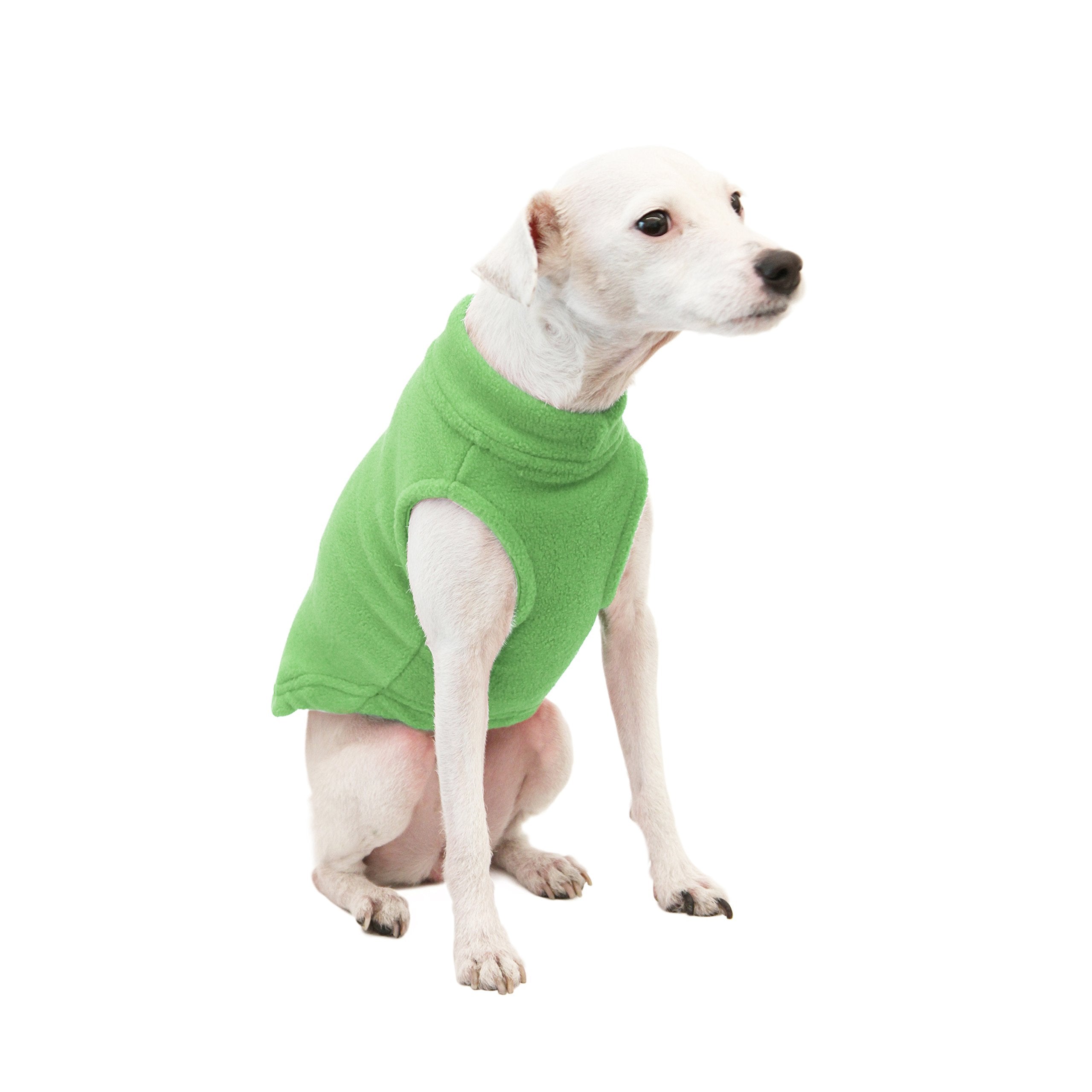 Gooby - Stretch Fleece Vest, Pullover Fleece Vest Jacket Sweater For Dogs, Grass Green, Large