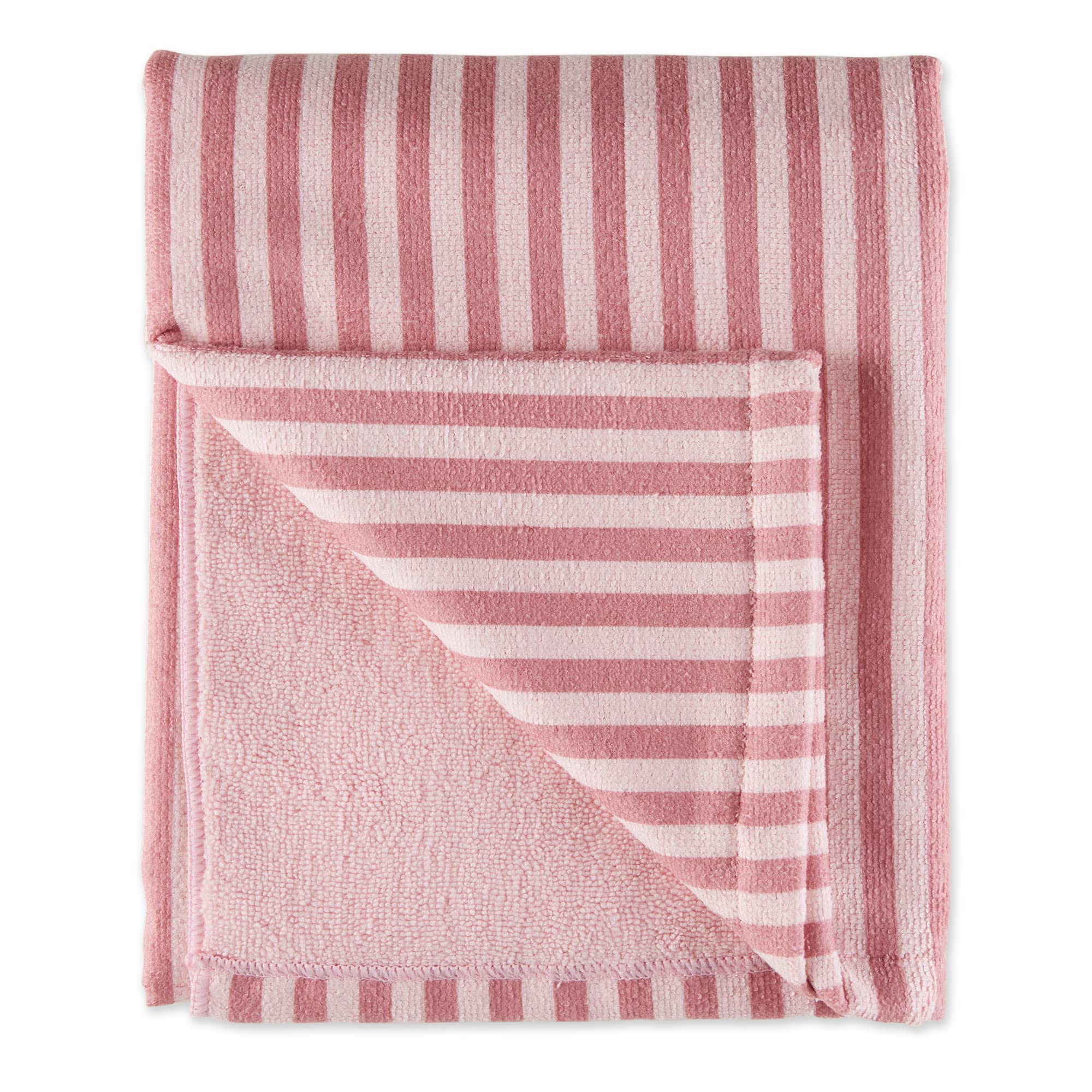 Bone Dry Pet Grooming Towel Collection Absorbent Microfiber X-Large, 41X23.5', Striped Rose