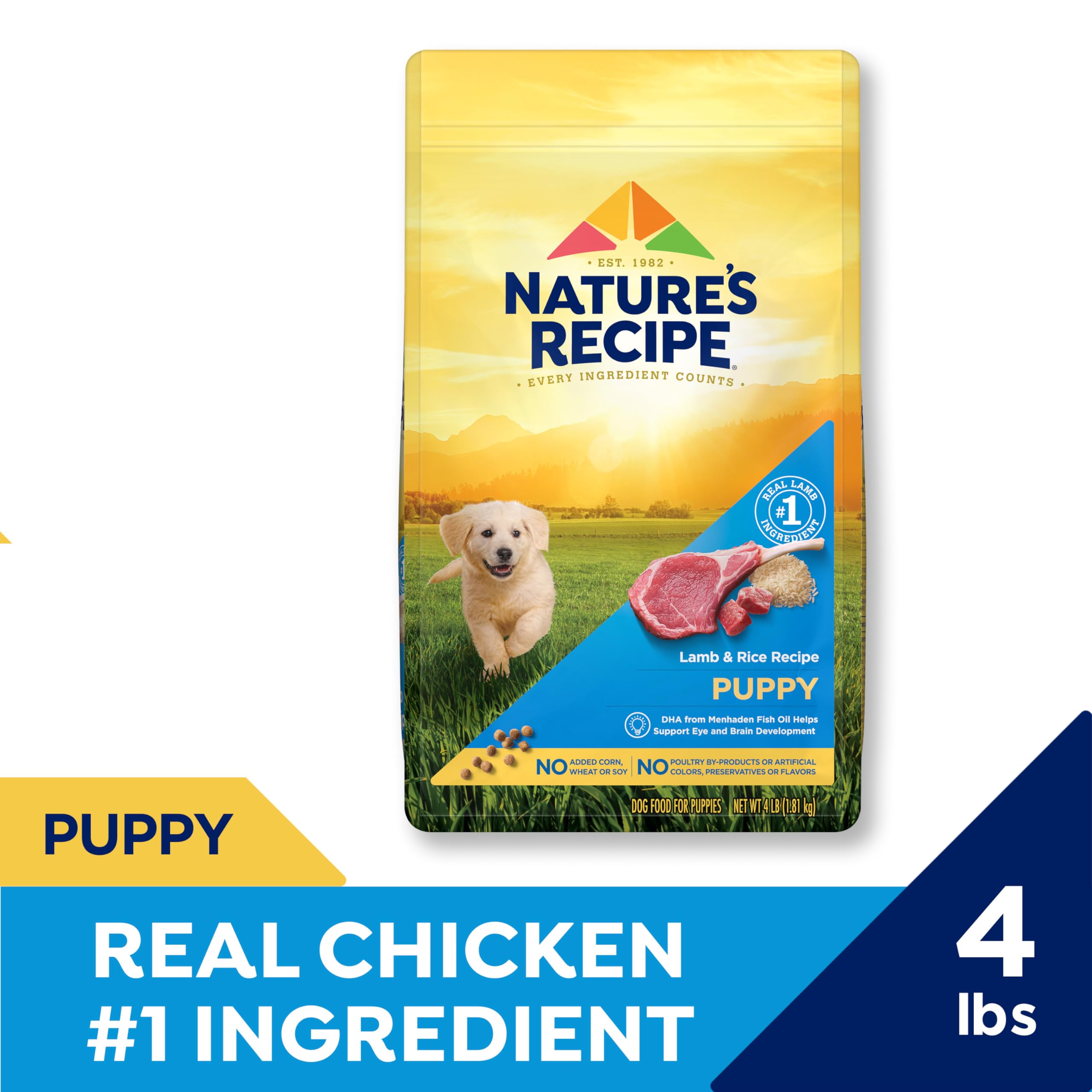 Natures Recipe Grain Free Puppy Chicken, Sweet Potato & Pumpkin Recipe Dry Dog Food, 4 lb. Bag