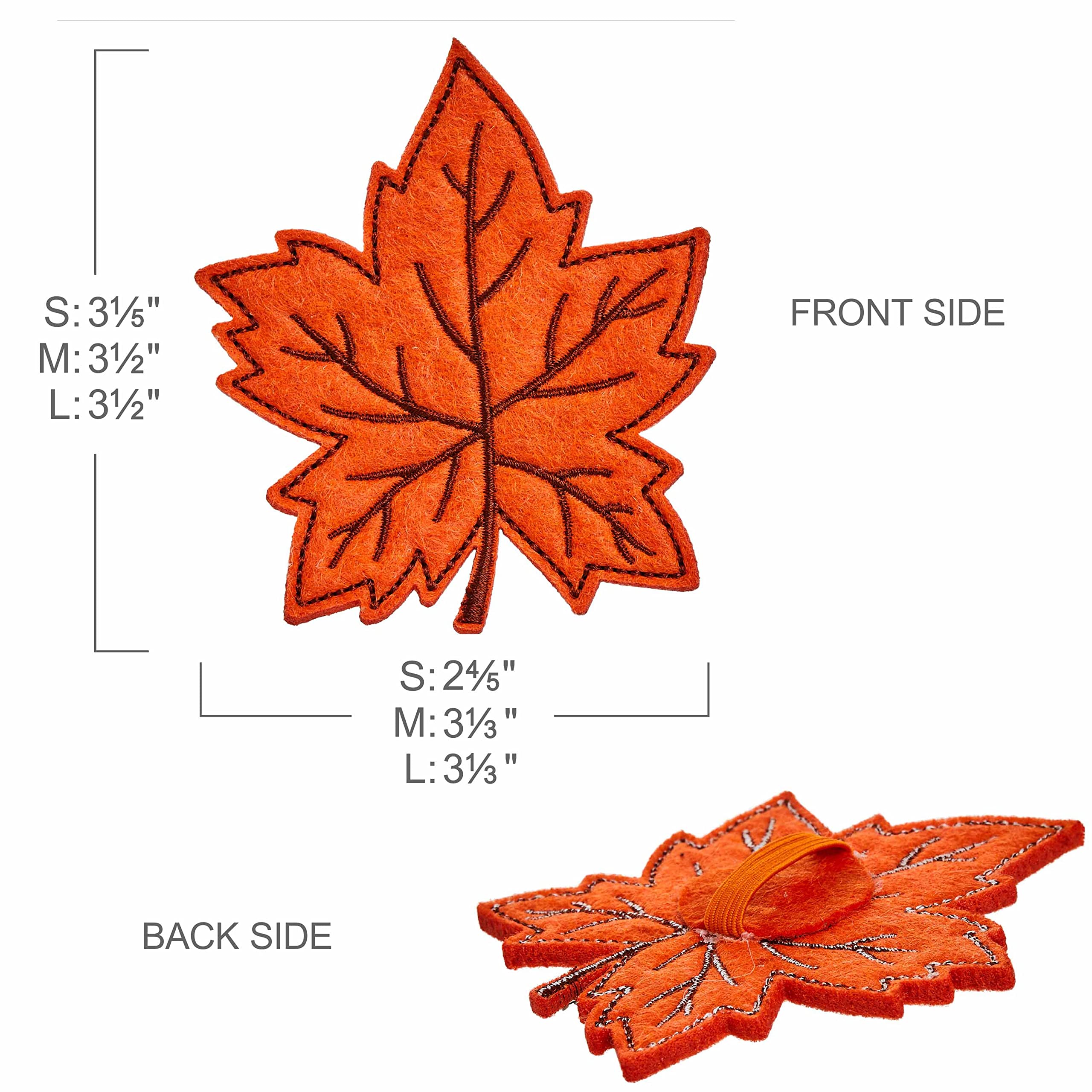 Blueberry Pet Thanksgiving Fall Maple Adjustable Dog Collar with Detachable Accessory, Small, Neck 12''-16''