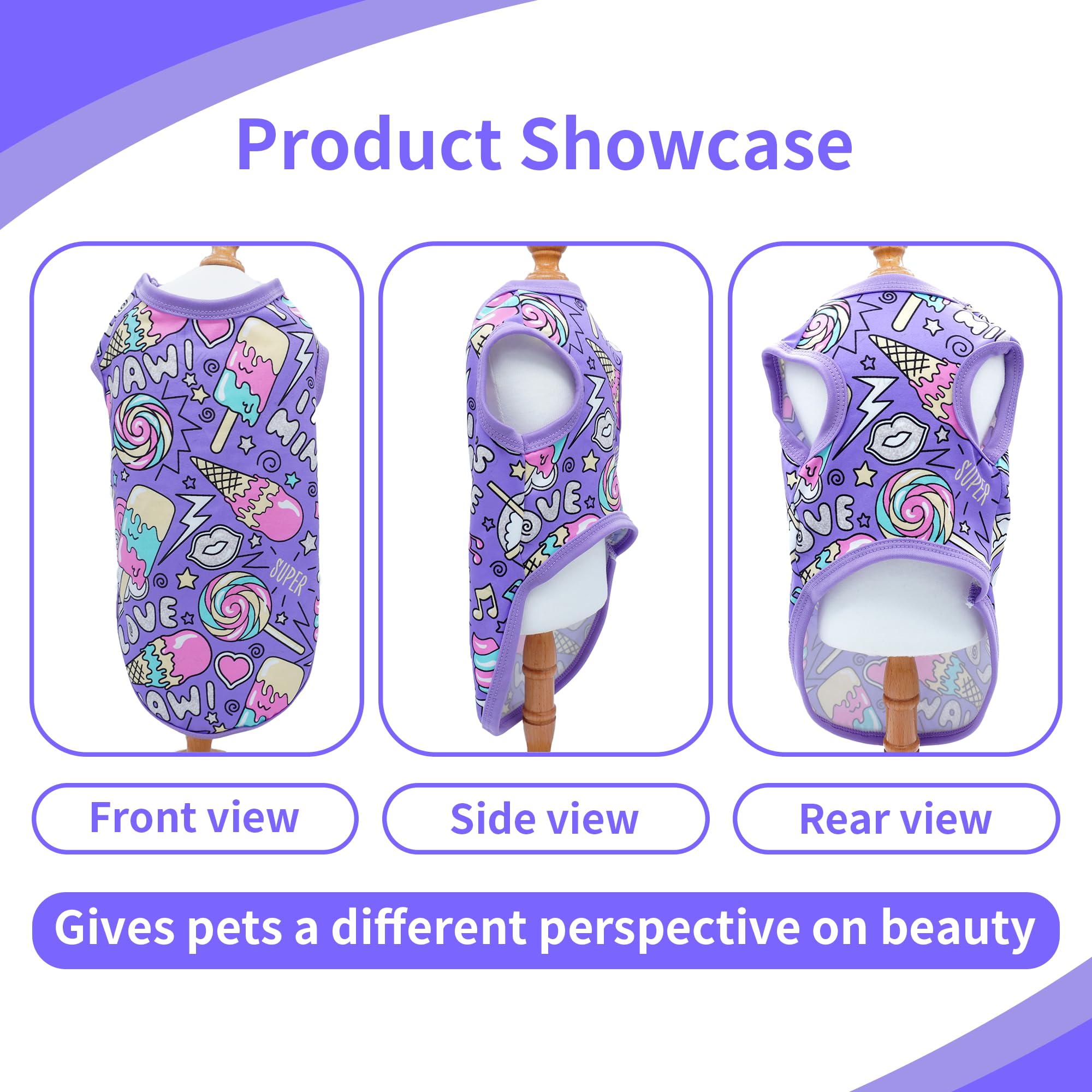 Jpgdn 8Pcs/Pack Dog Shirts Pink For Xxxl Dog Girl Female Sleeveless Clothes T Shirts Tank Top Tee Vest