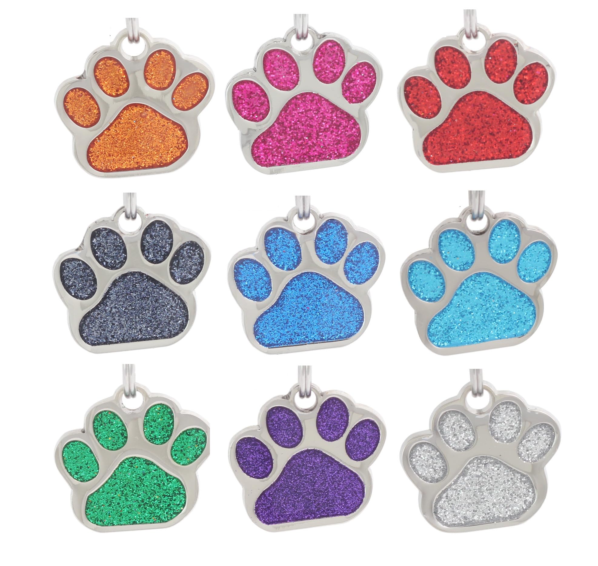 Pet Id Tag, Glitter Paw Bling, Cat Id Tag, Dog Id Tag, Custom Engraved, Dog Name Tag, Cat Name Tag, Dog Tags Personalized, Cat T